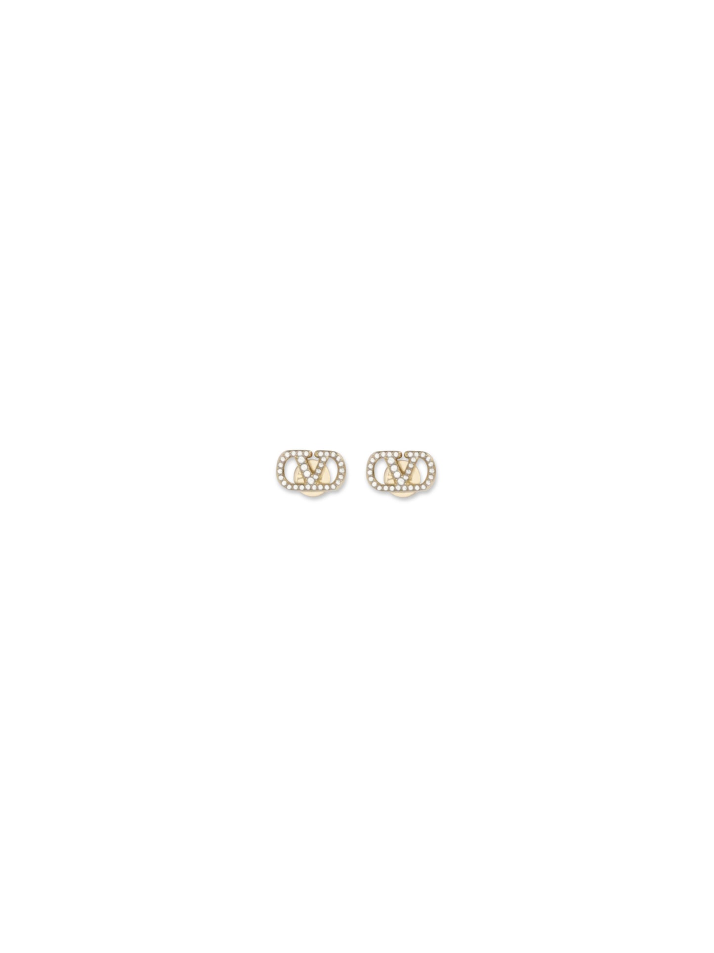 Valentino Garavani Women Vlogo Signature Earrings In Metal And Swarovski Crystals VALENTINO GARAVANI