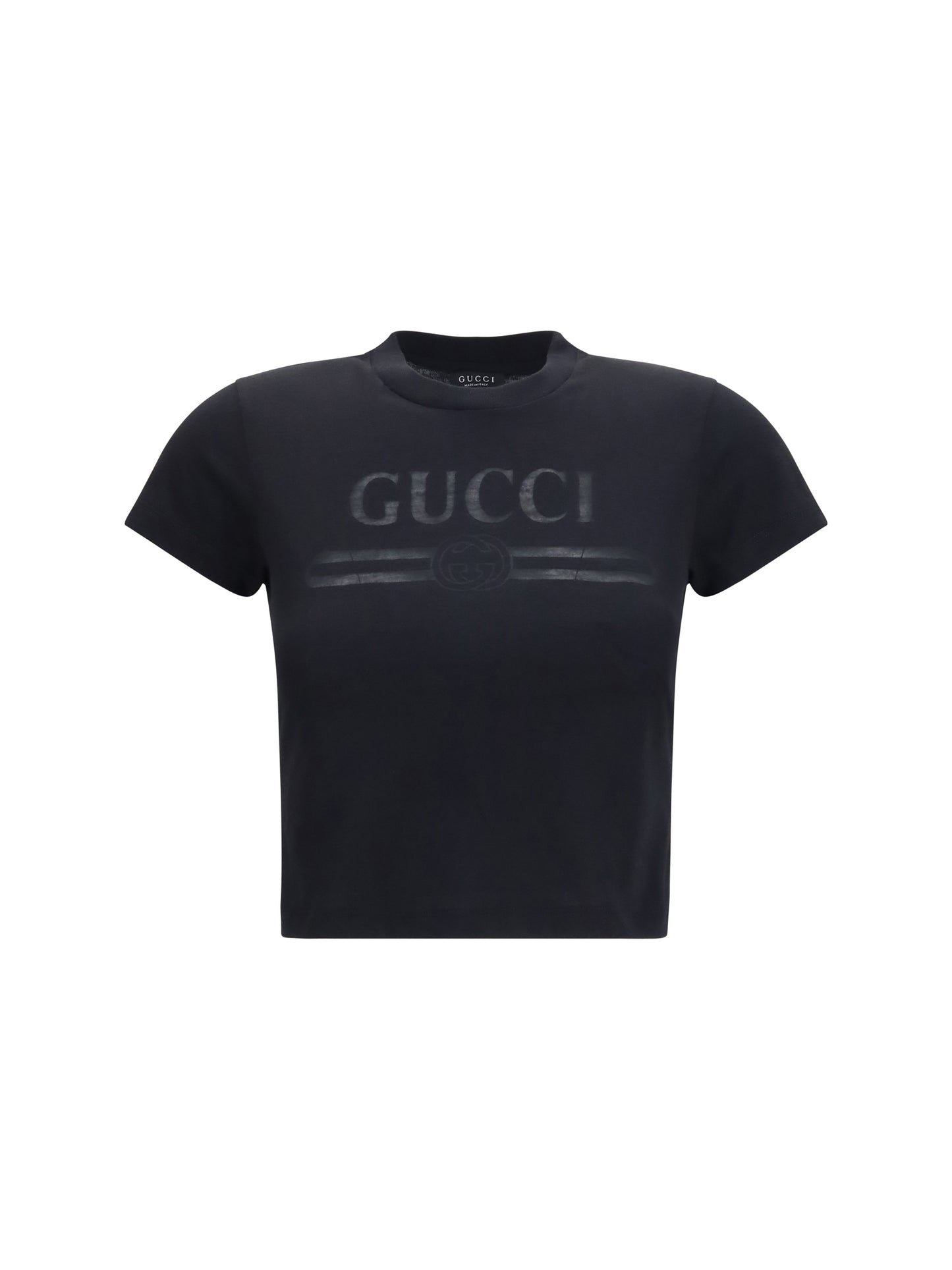 Gucci Women Cotton Jersey T-Shirt With Devoré Detail GUCCI
