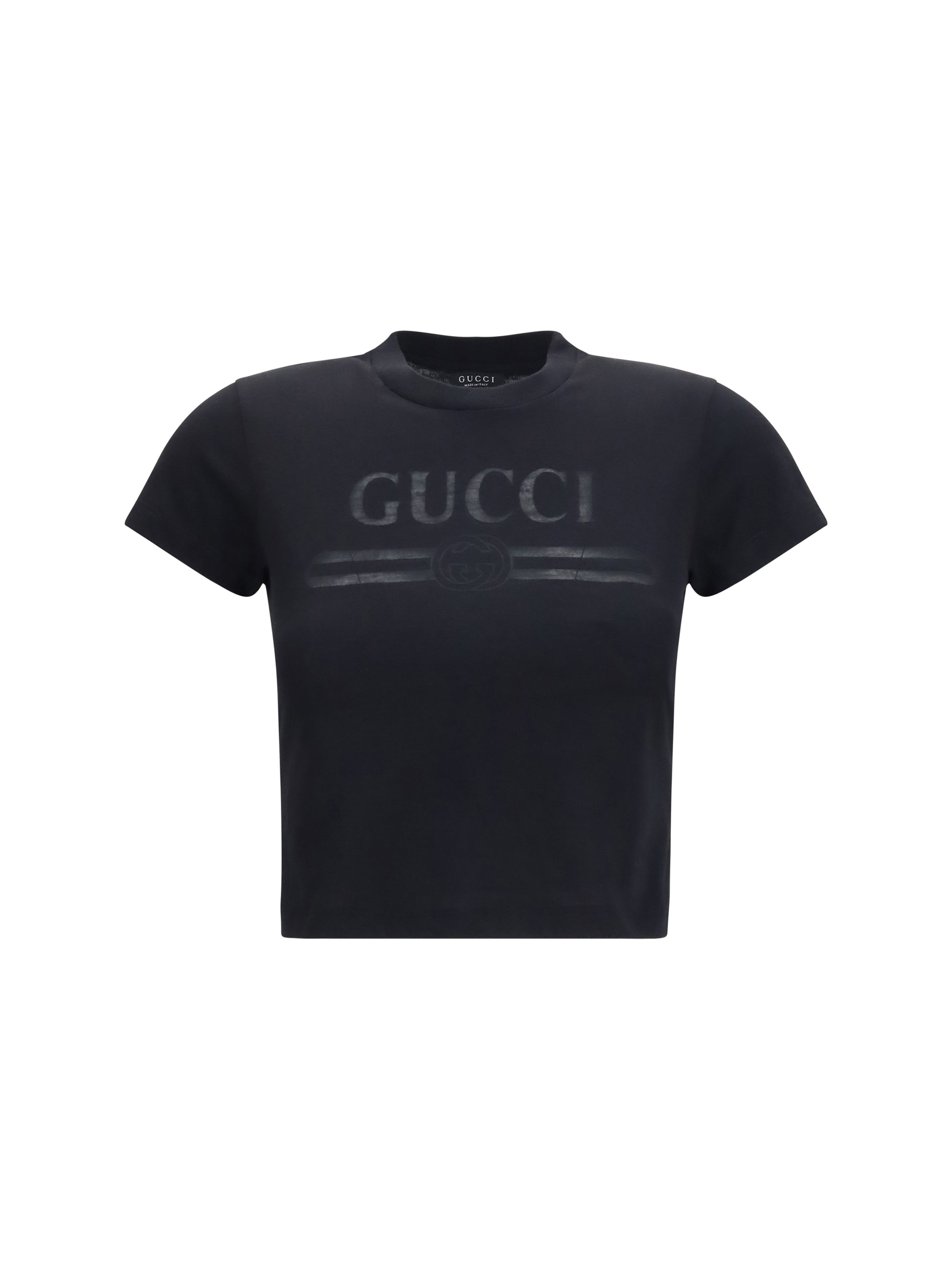 Gucci Women Cotton Jersey T-Shirt With Devoré Detail GUCCI