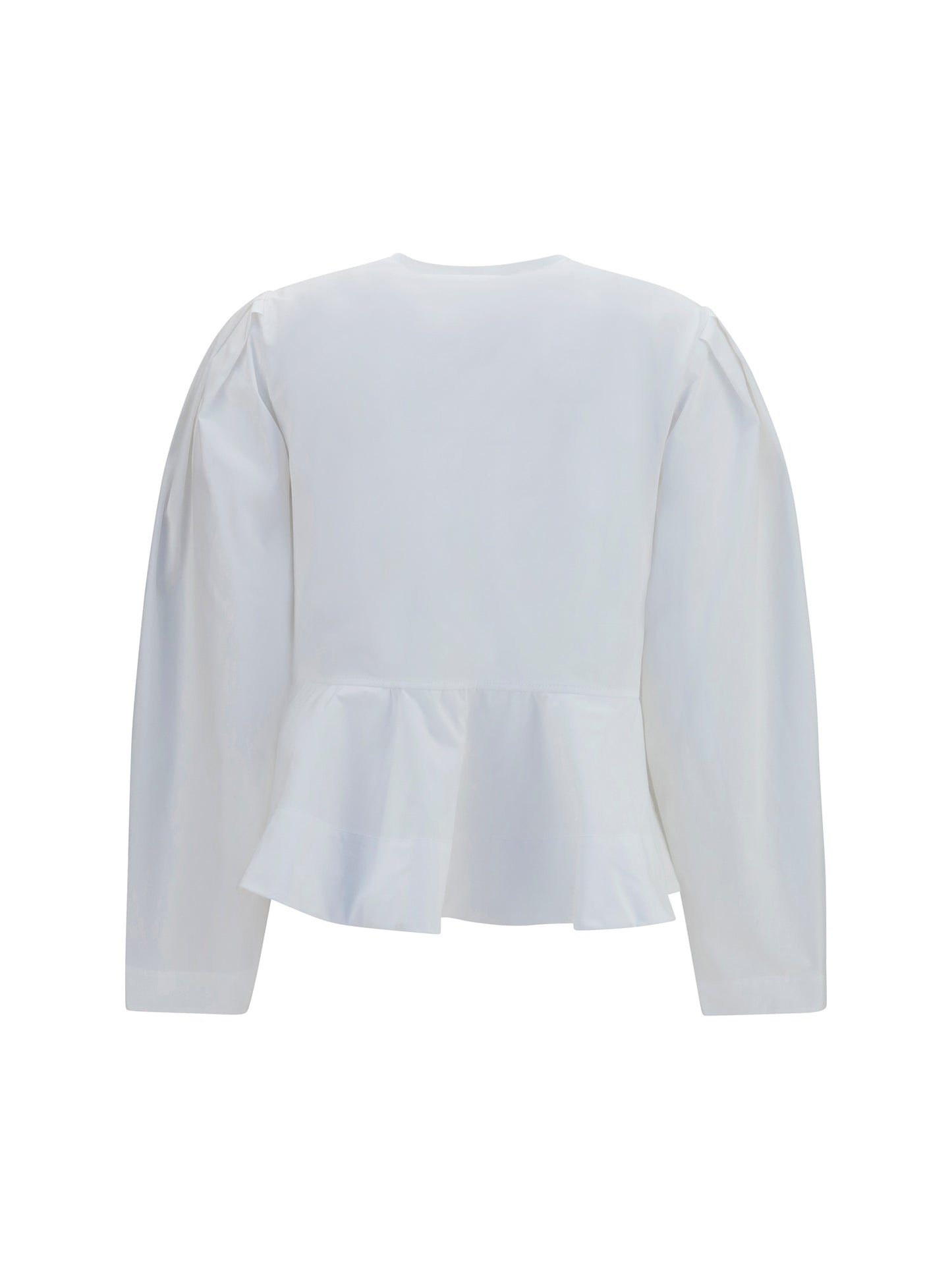Ganni Women Cotton Poplin Blouse With Bows GANNI