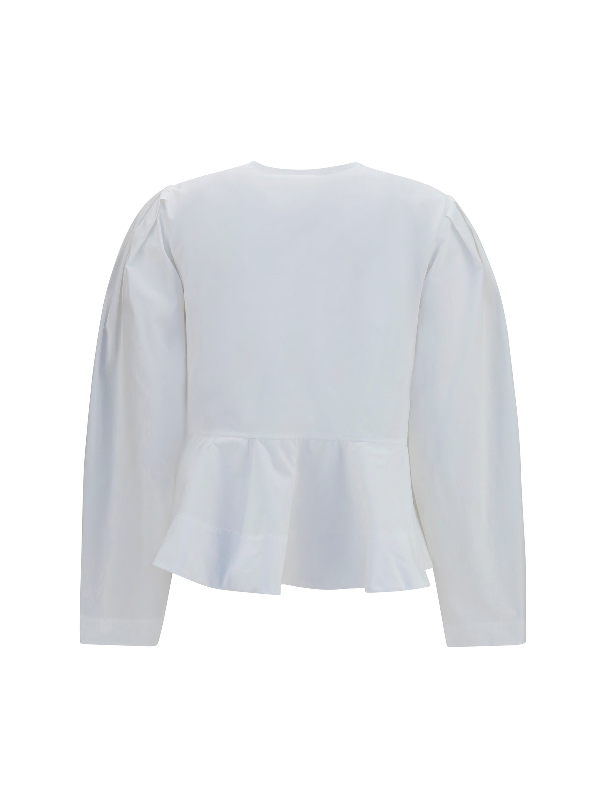 Ganni Women Cotton Poplin Blouse With Bows GANNI