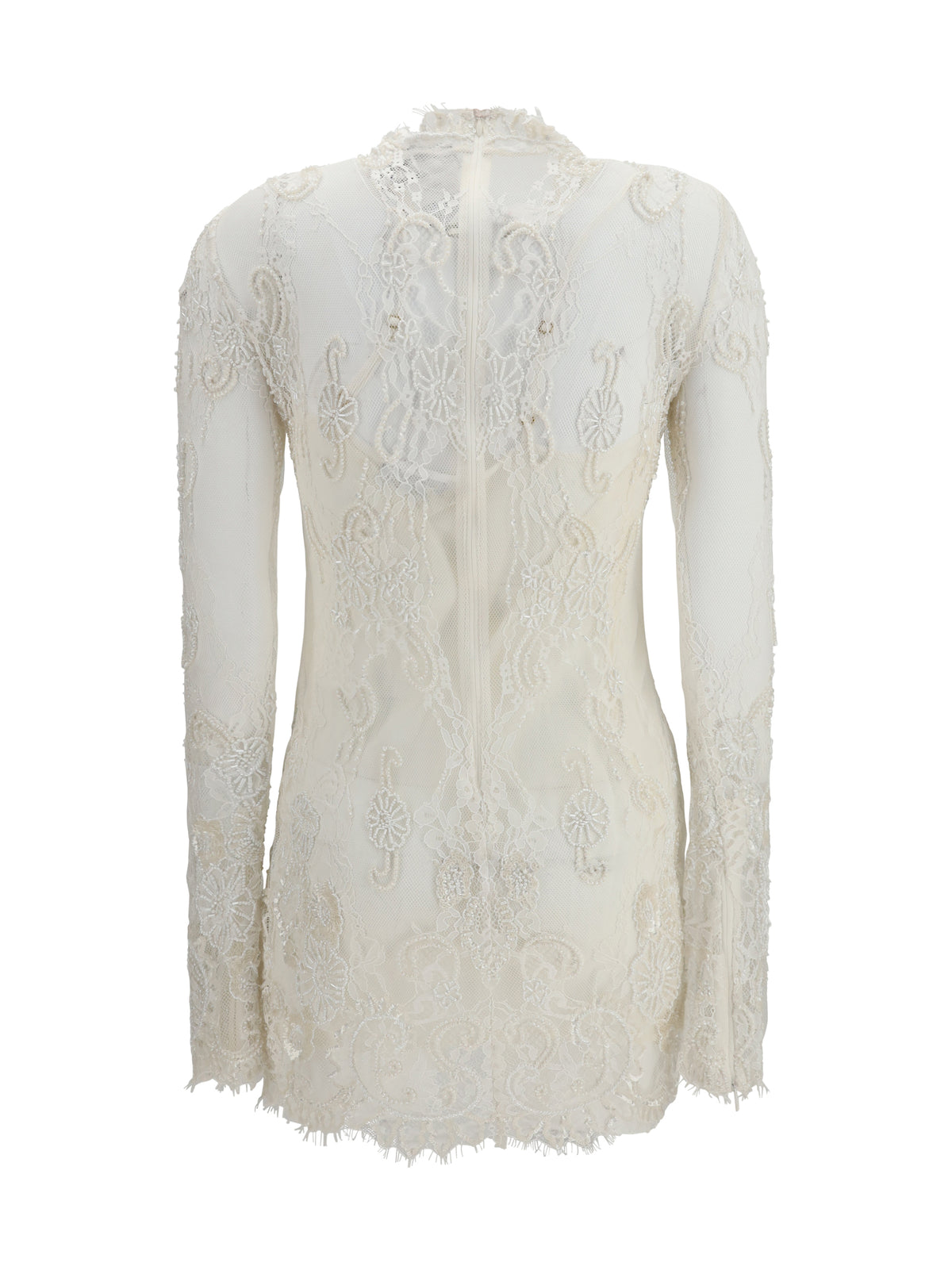 Blumarine Women Embroidered Lace Mini Dress BLUMARINE