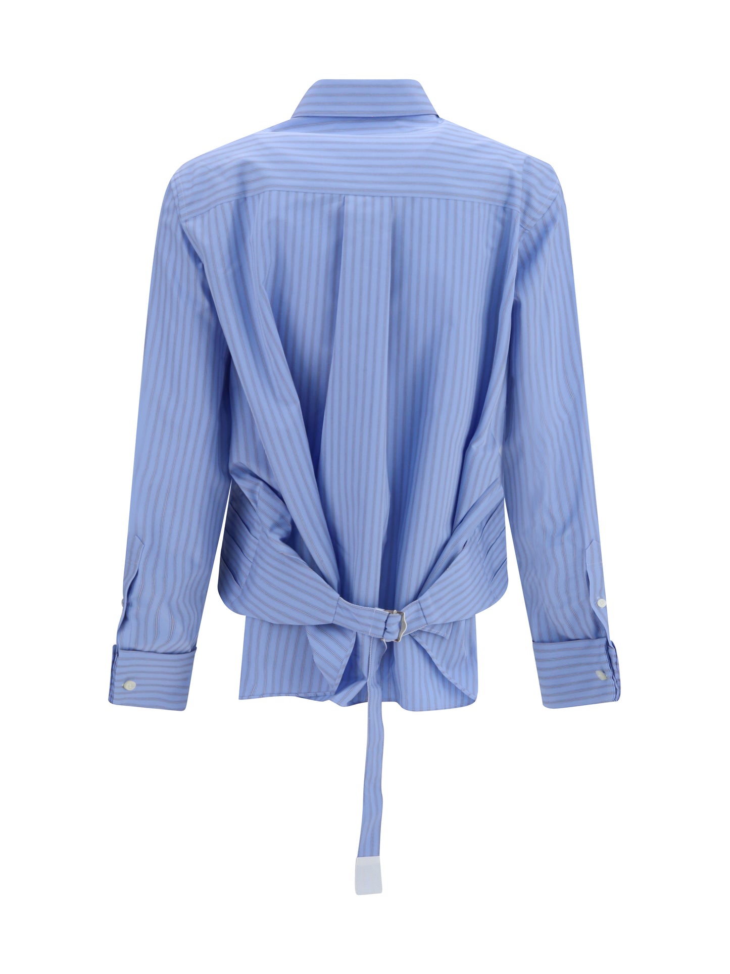 Sacai Women Cotton Poplin Shirt With Belt SACAI