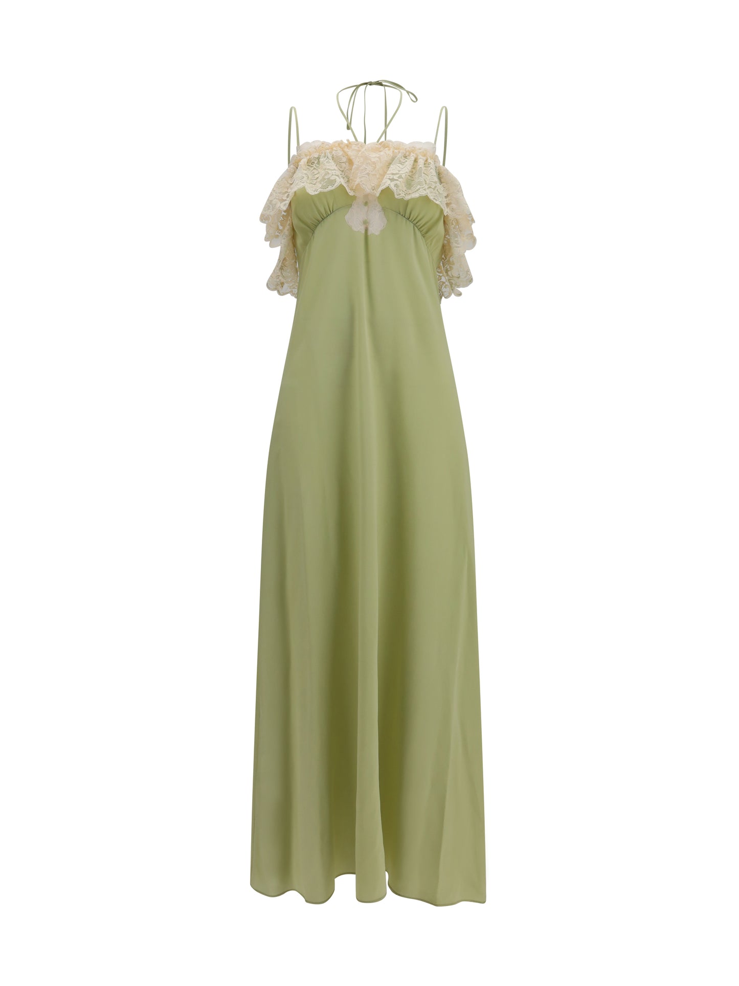 Chloé Women Silk Dress With Lace Details CHLOE