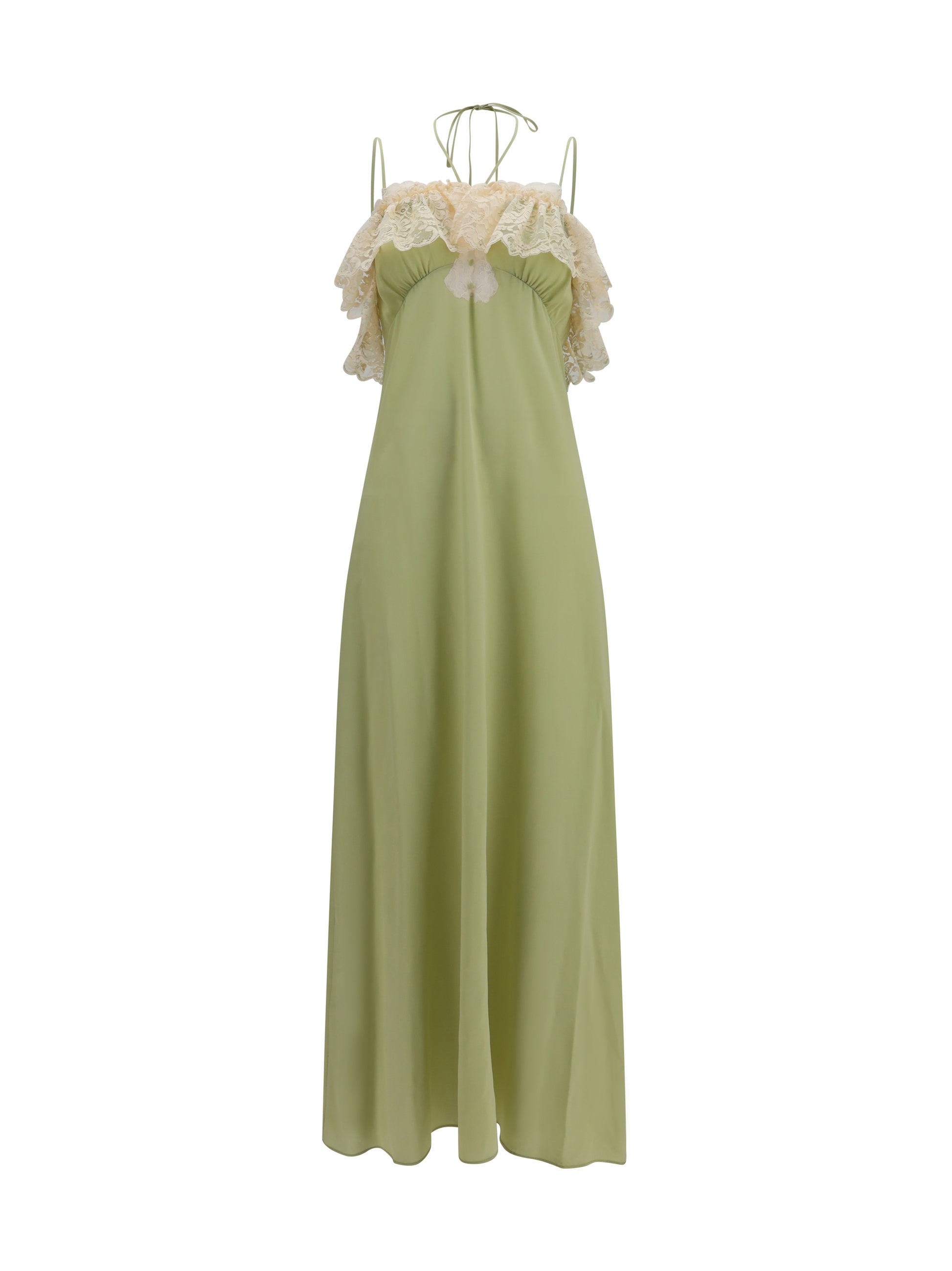 Chloé Women Silk Dress With Lace Details CHLOE