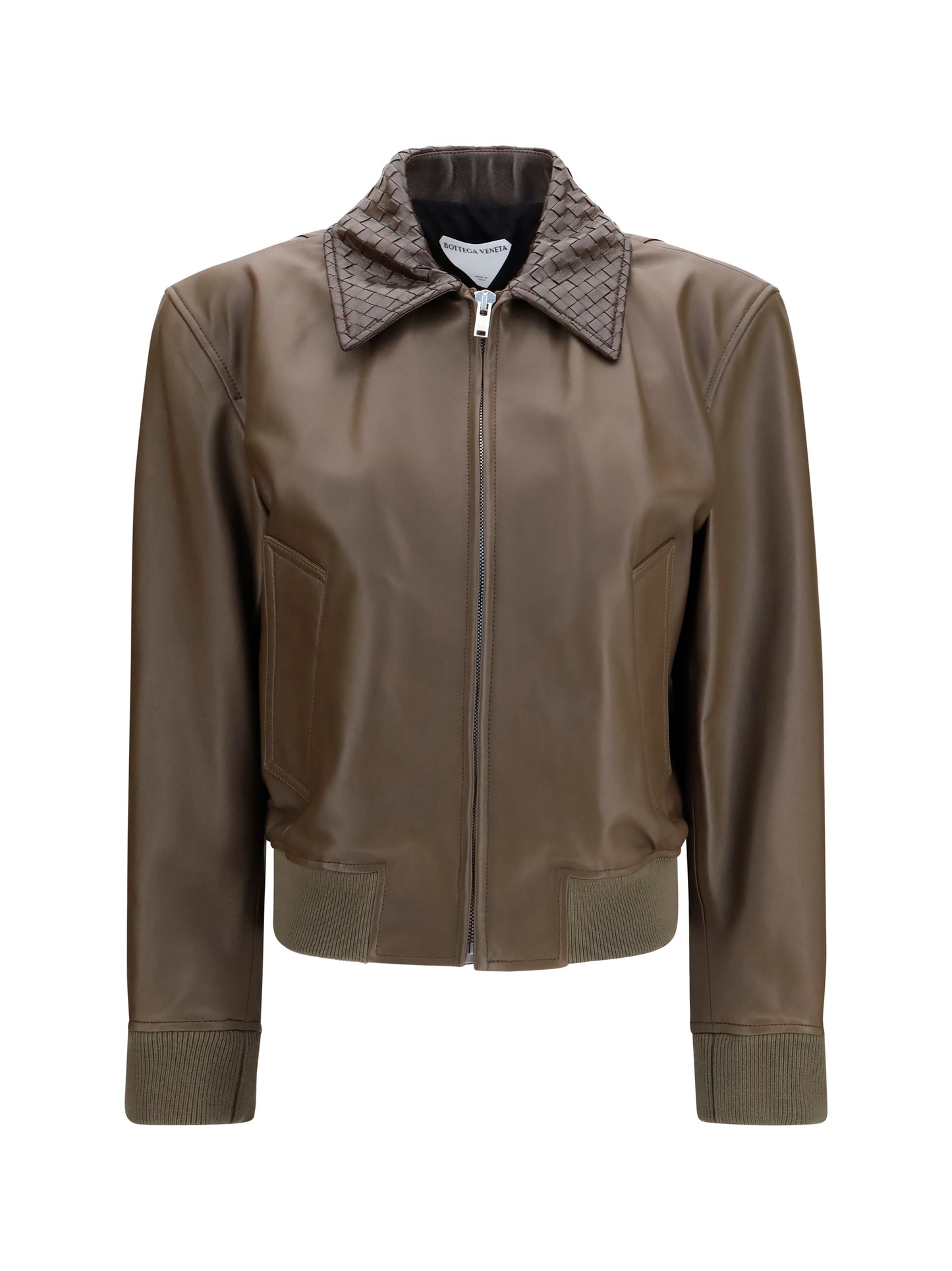 Bottega Veneta Women Glossy Leather Jacket BOTTEGA VENETA