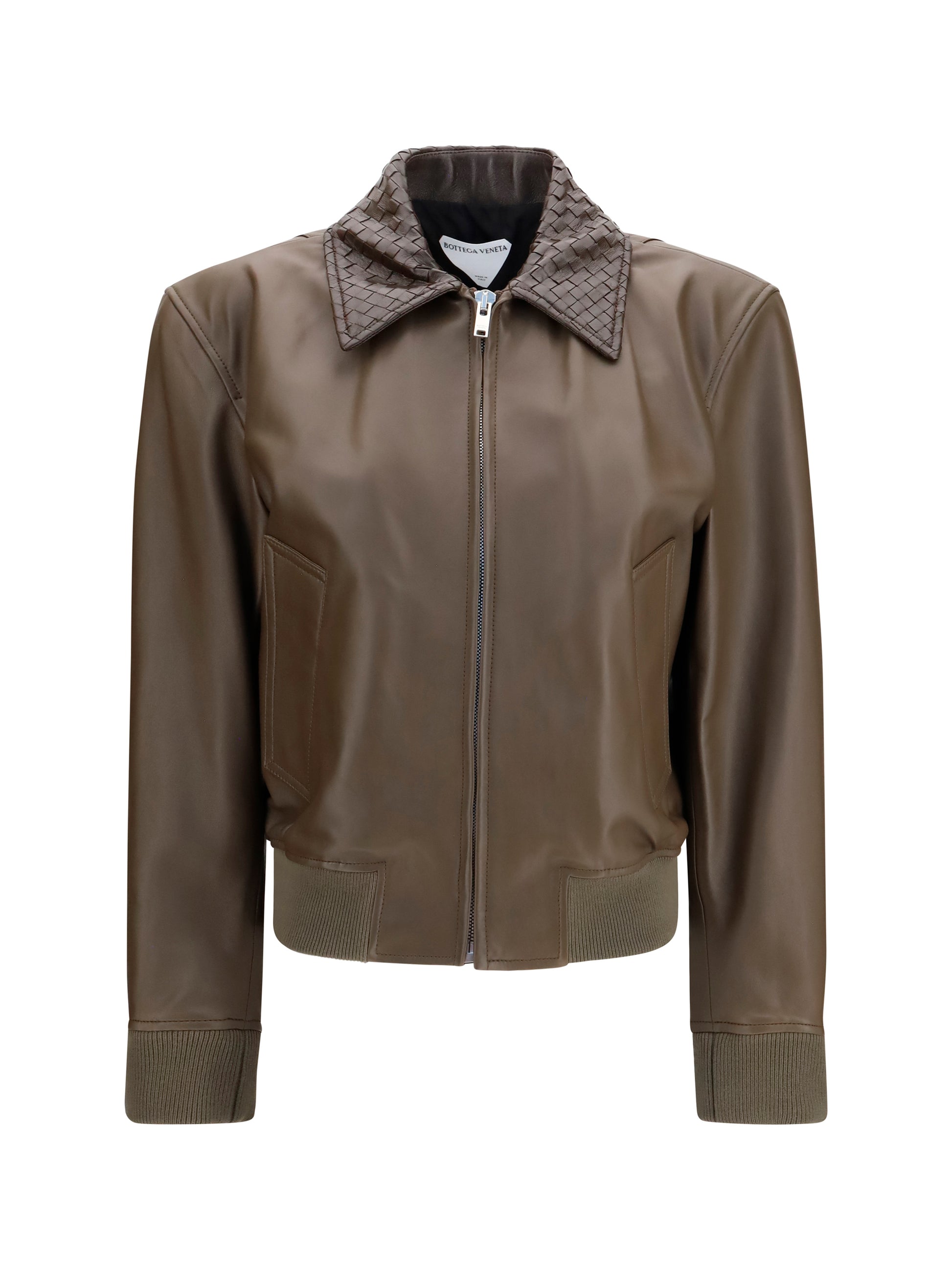 Bottega Veneta Women Glossy Leather Jacket BOTTEGA VENETA