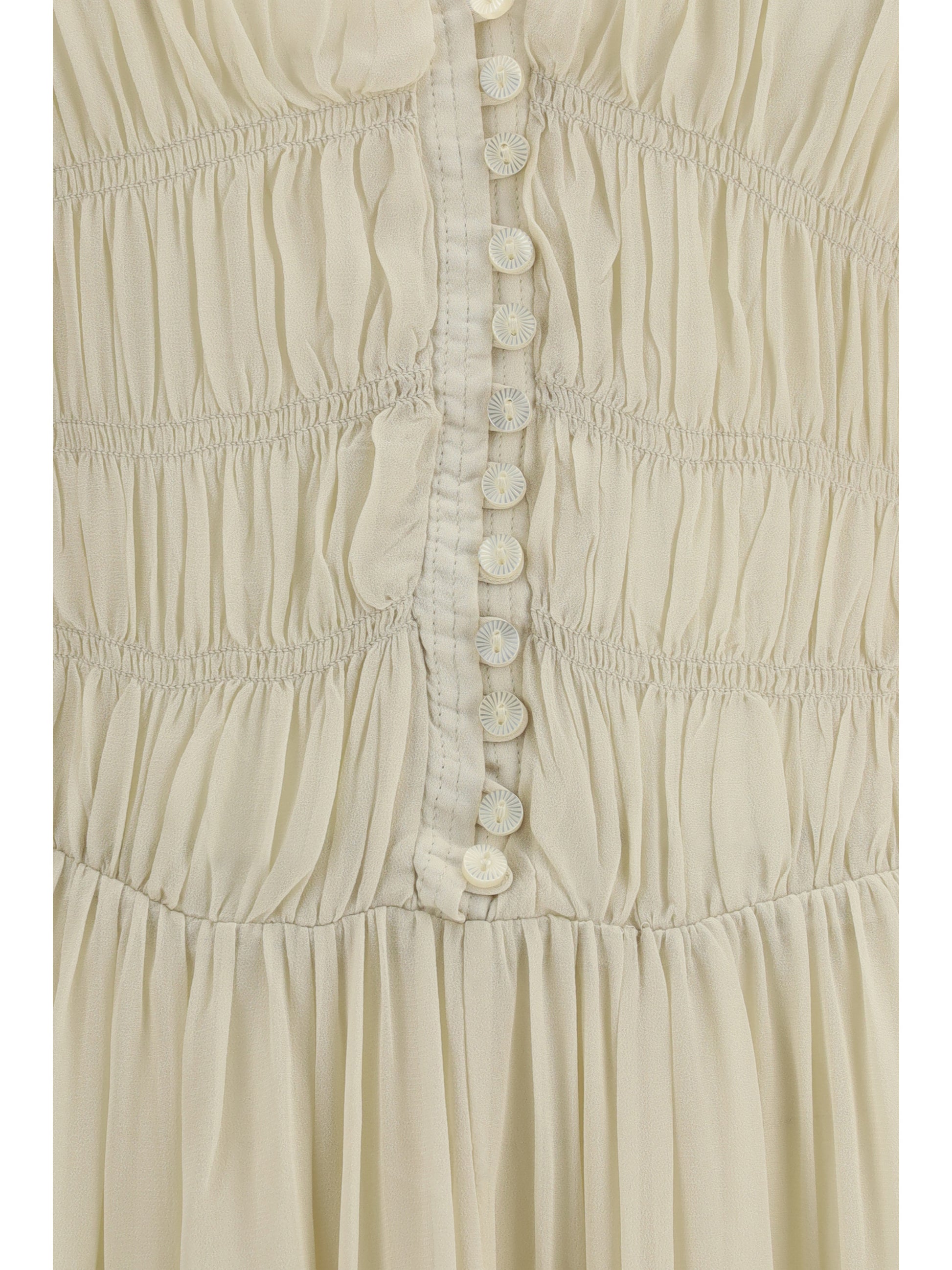Marant Etoile Women Buttoned Sheer Long Dress ISABEL MARANT ETOILE