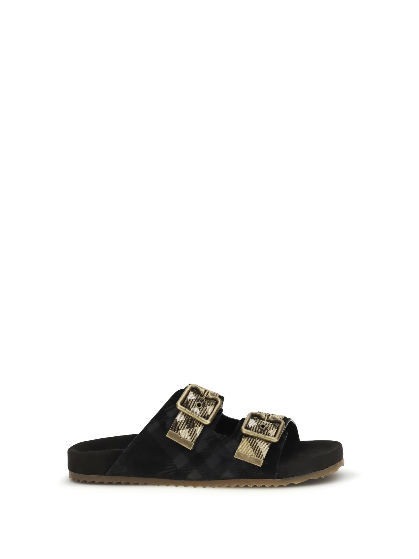 Burberry Women Urchin Suede Check Sandals BURBERRY