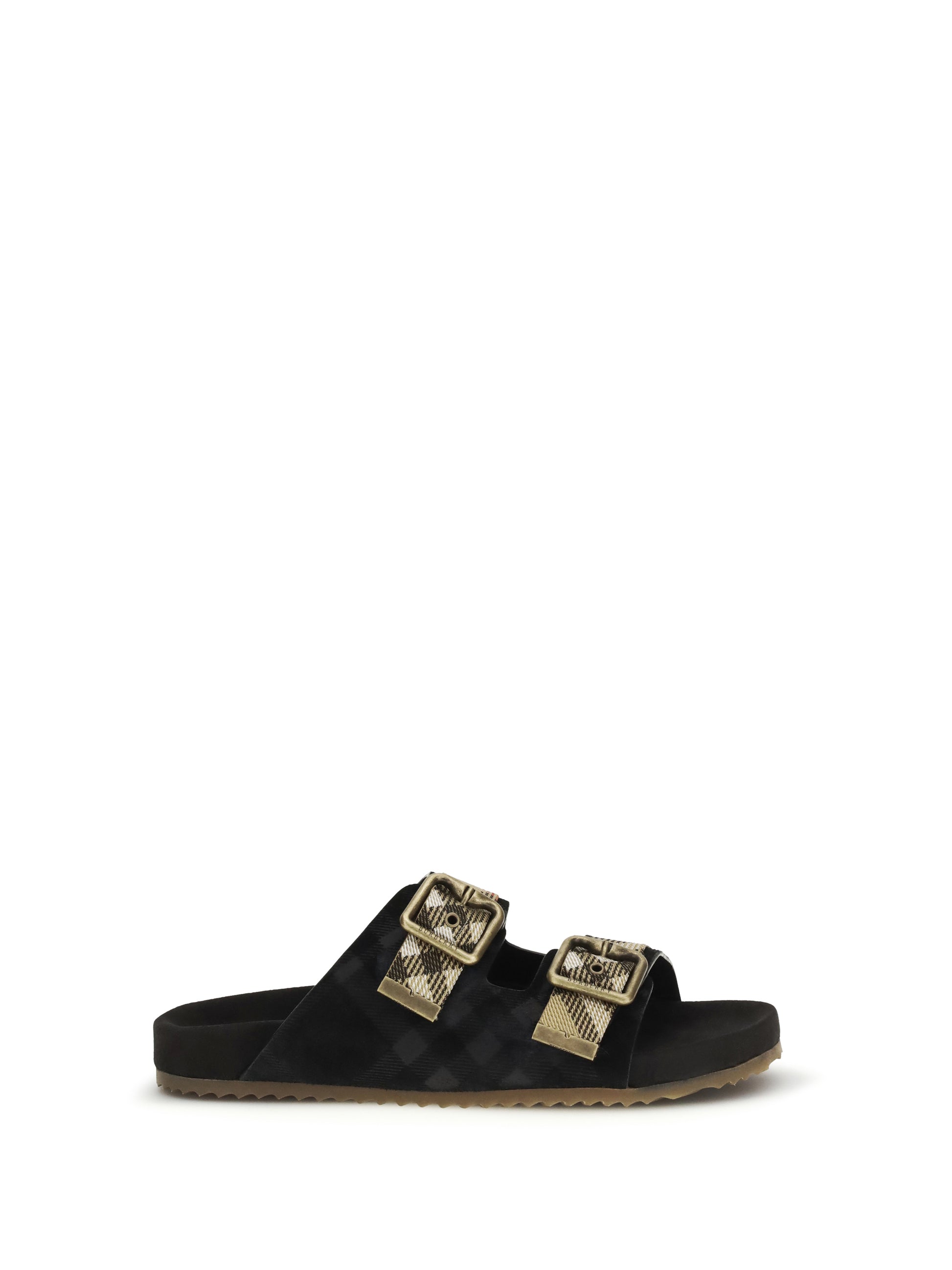 Burberry Women Urchin Suede Check Sandals BURBERRY