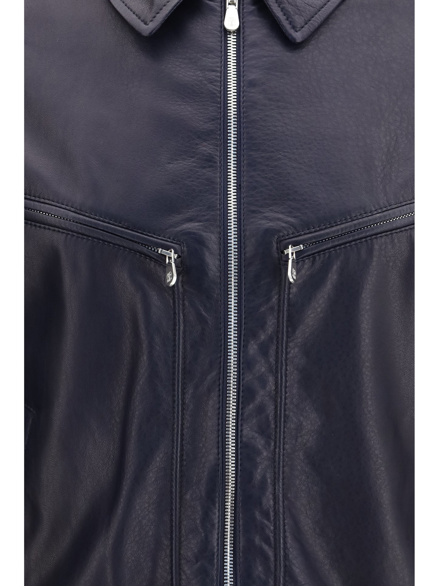 Brunello Cucinelli Men Leather And Knit Jacket BRUNELLO CUCINELLI