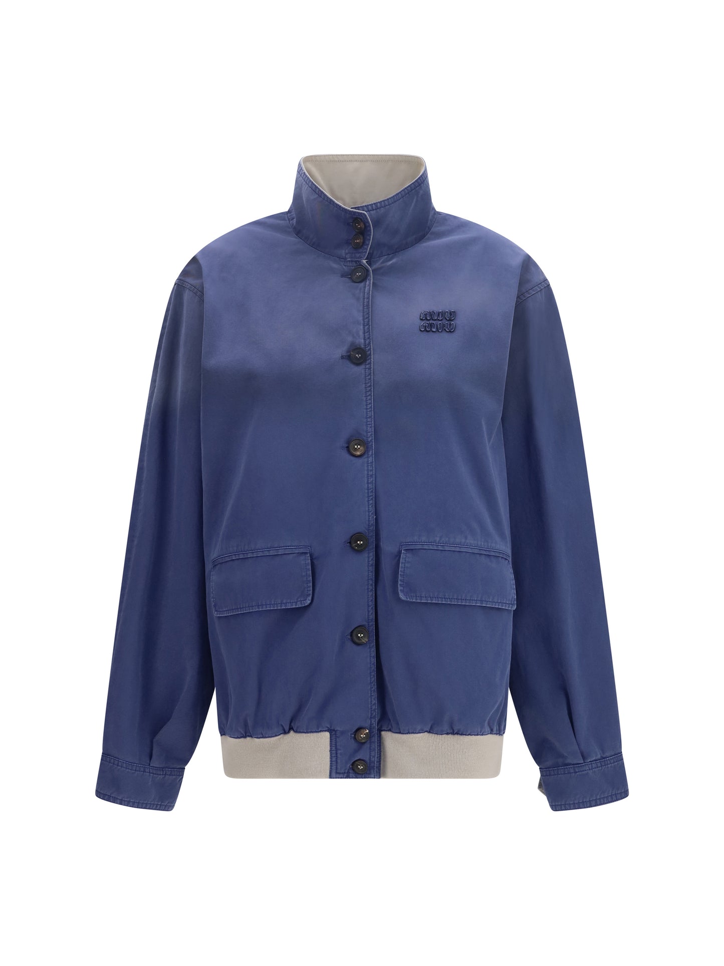 Miu Miu Women Old Washed Twill Jacket MIU MIU