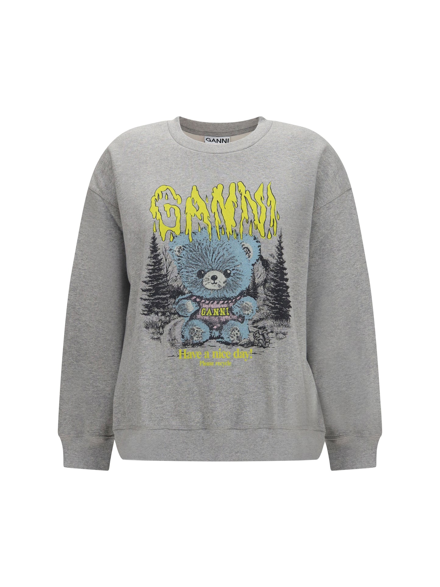Ganni Women Isoli Teddy Forest Sweatshirt GANNI