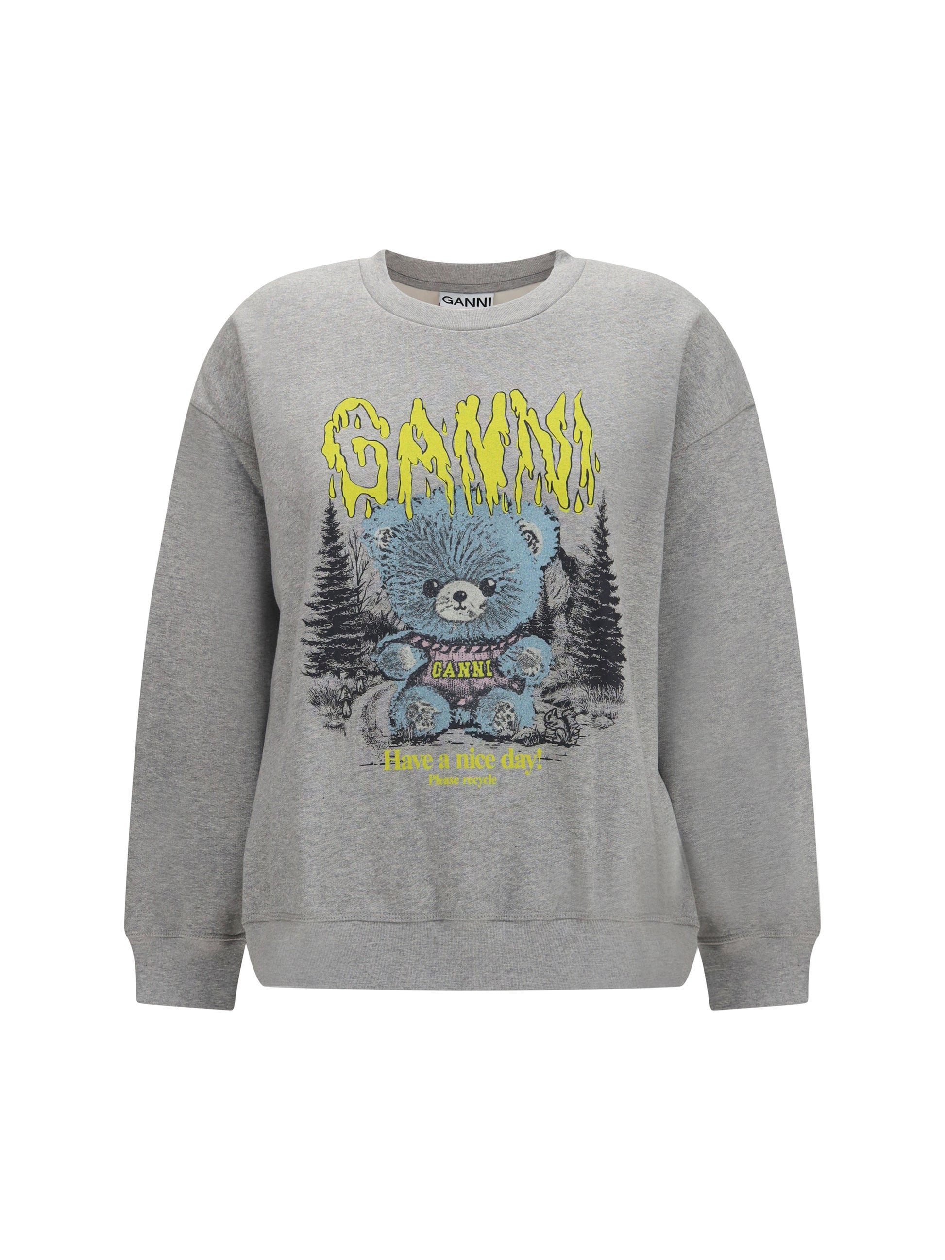 Ganni Women Isoli Teddy Forest Sweatshirt GANNI