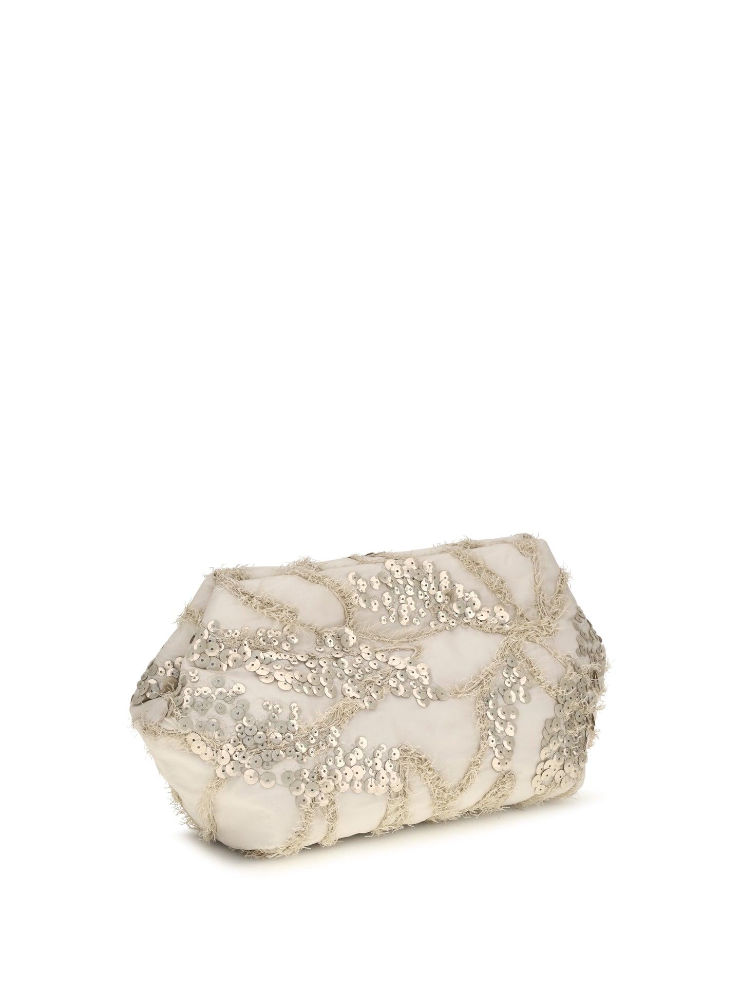 Brunello Cucinelli Women Embroidered Silk Organza Clutch BRUNELLO CUCINELLI