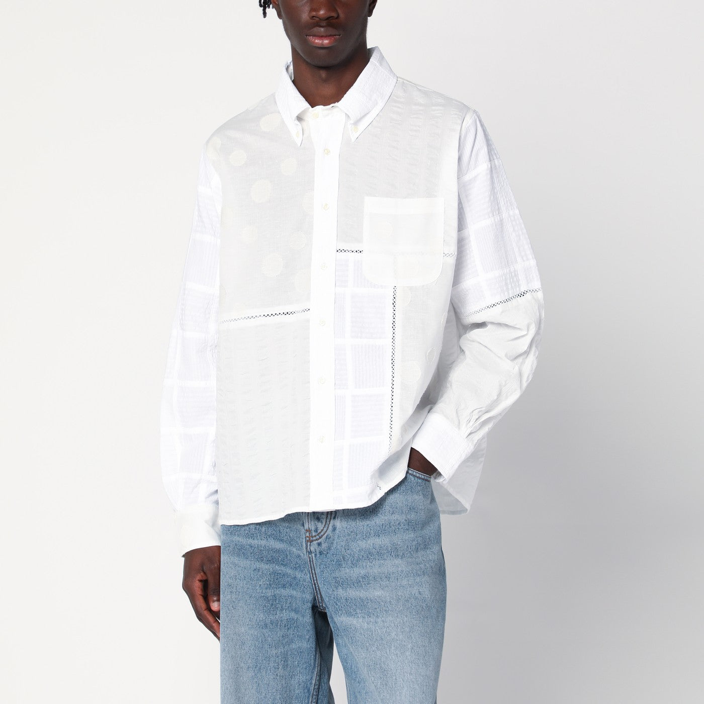 Brain Dead White Shirt Brooks Brothers X Brain Dead Men Brain Dead