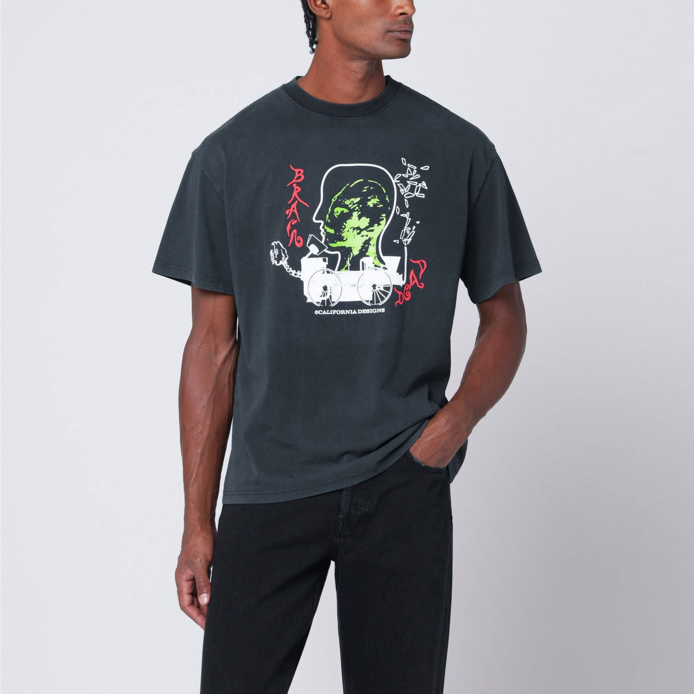 Brain Dead Black Neuro Free Association T-Shirt Men Brain Dead