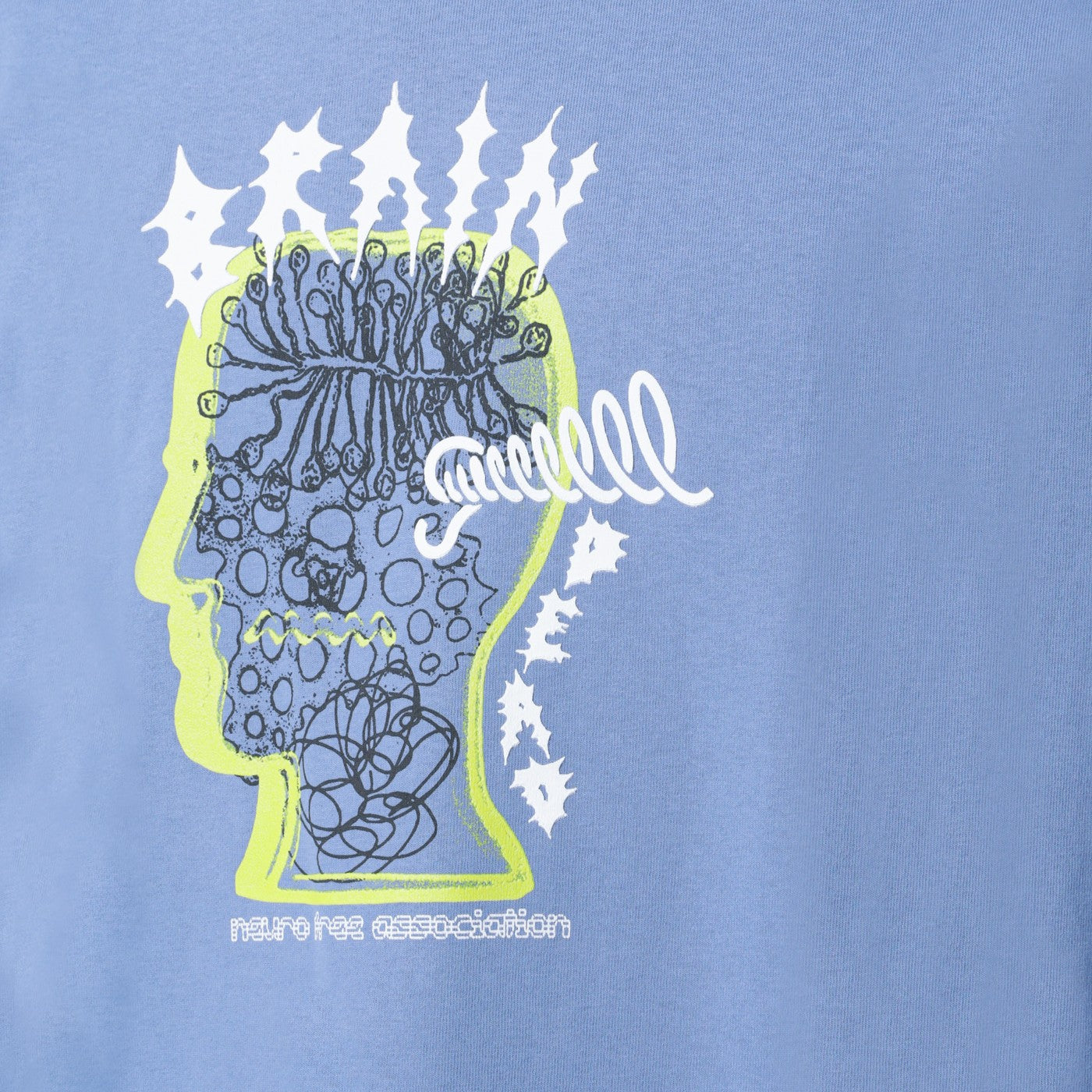Brain Dead Light Blue Ringing Ear T-Shirt Men Brain Dead