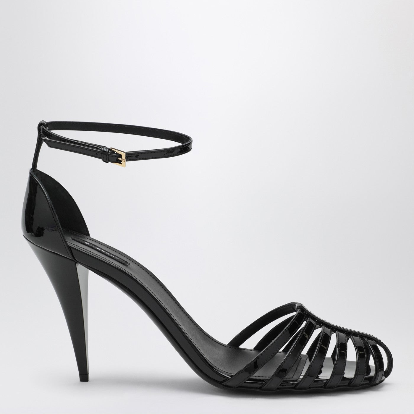 Givenchy Patent Leather Cage Heeled Sandals Women GIVENCHY