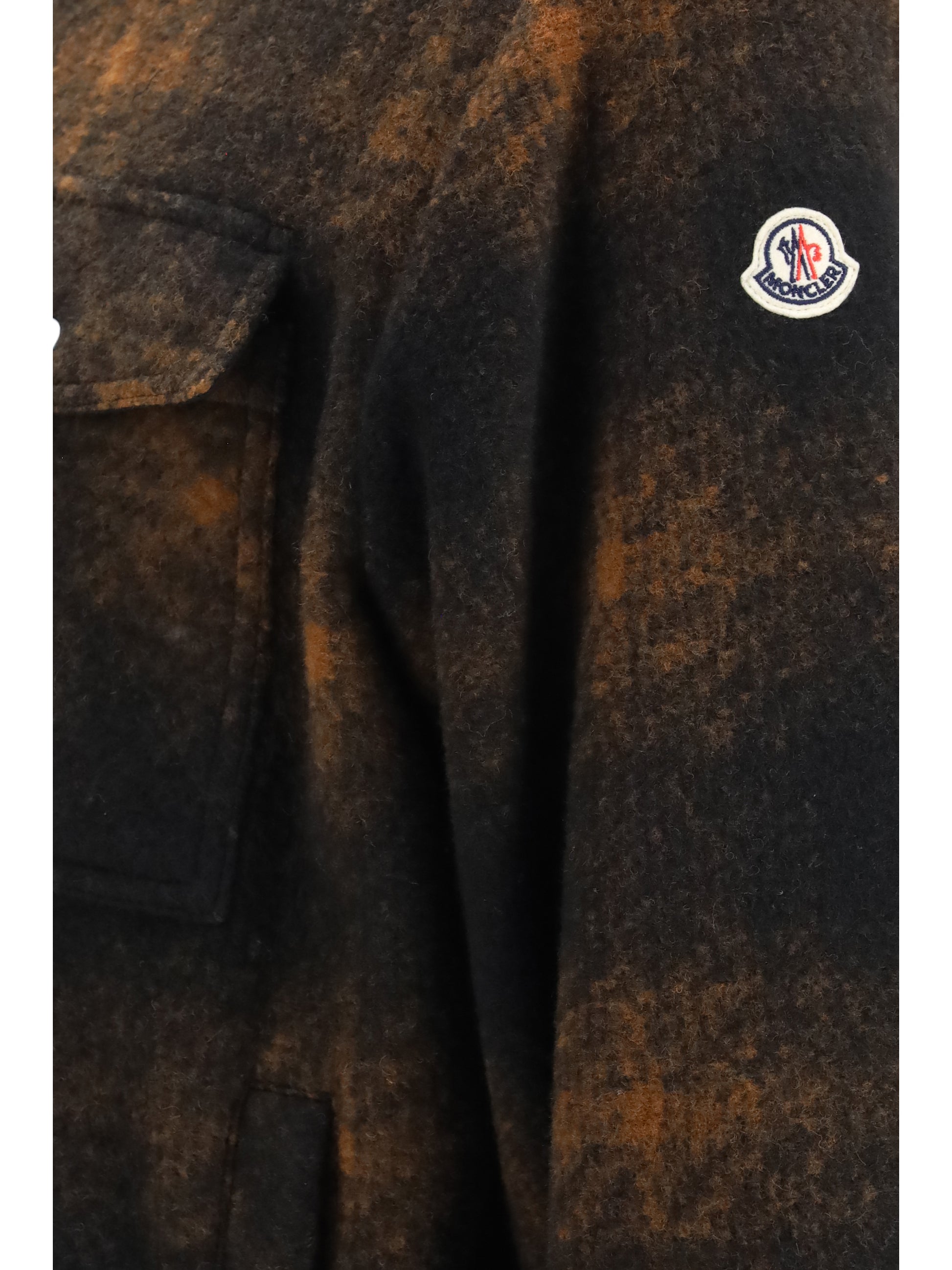Moncler Men Embroidered Flannel Shirt MONCLER