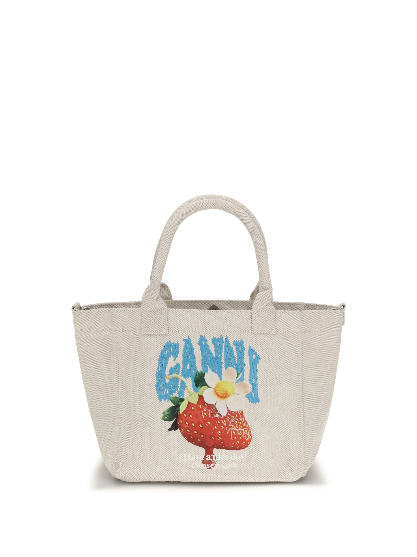 Ganni Women Small Easy Shoulder Bag With Strawberry Print GANNI