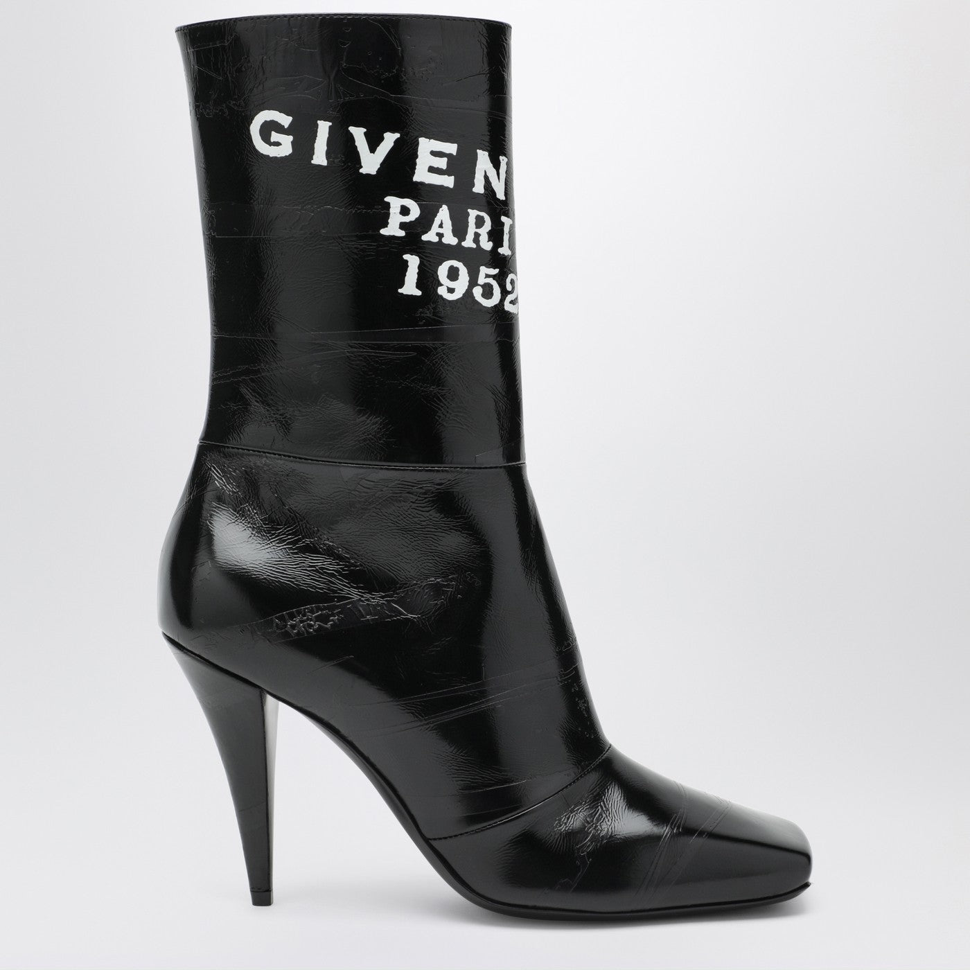 Givenchy Black Sliced Square Givenchy Tape Ankle Boots Women GIVENCHY