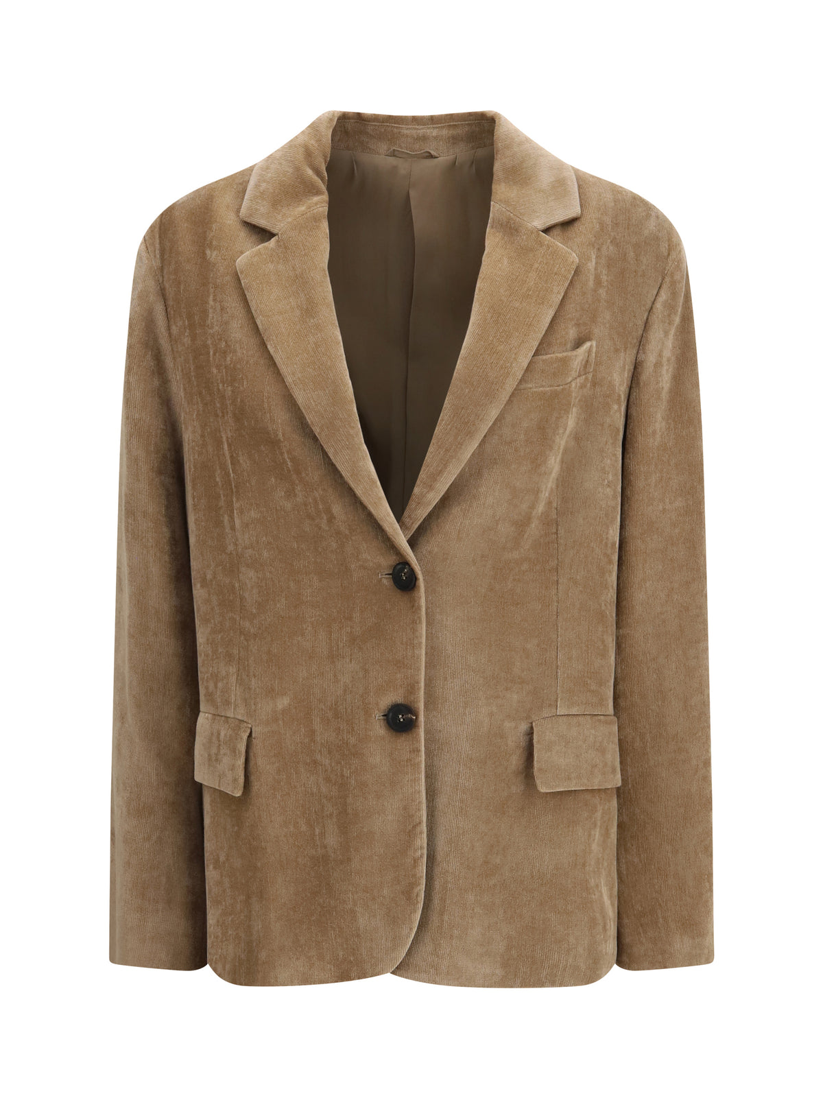 Brunello Cucinelli Women Fluid Corduroy Jacket With Monile BRUNELLO CUCINELLI