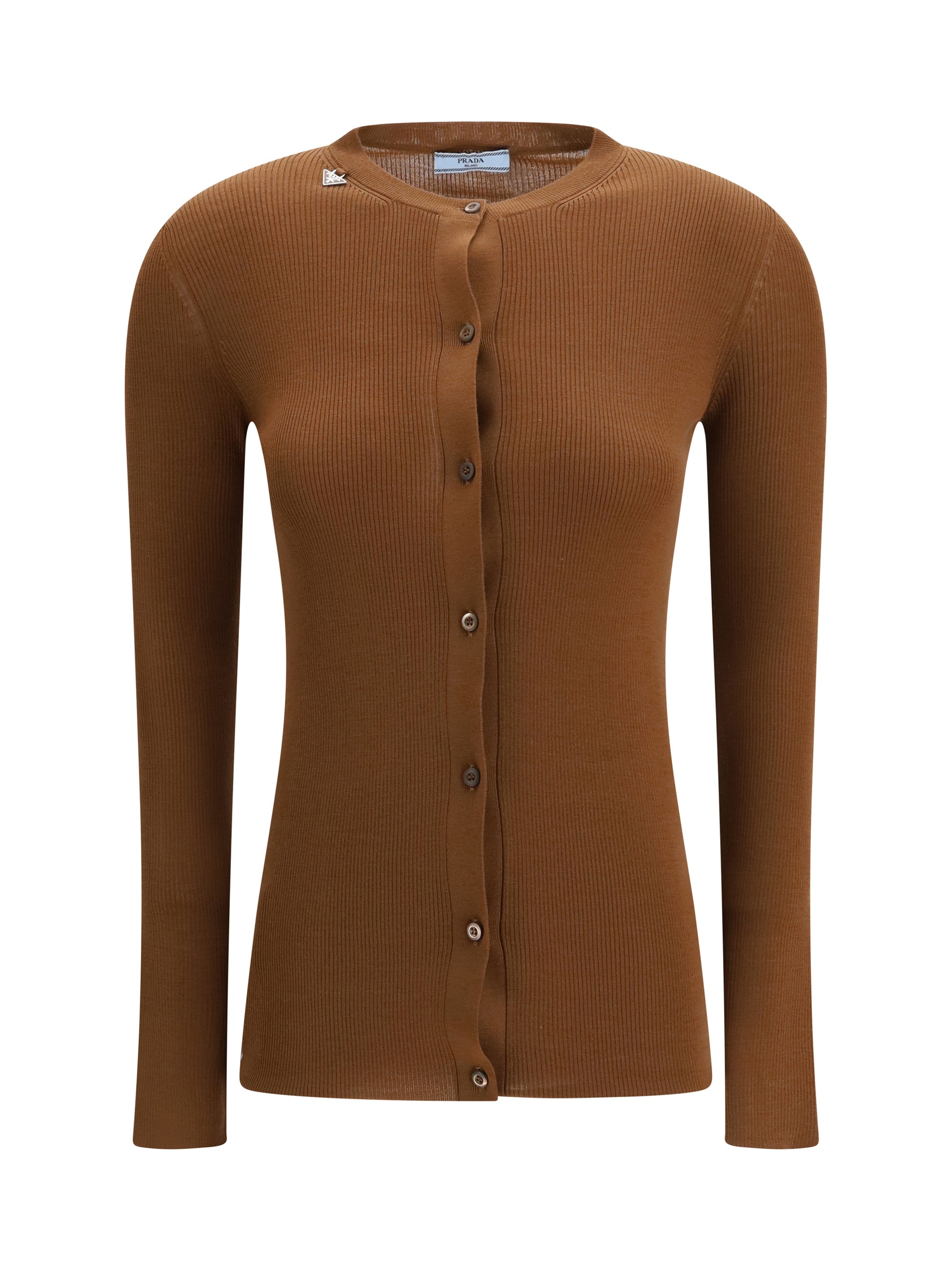 Prada Women Ribbed Wool Cardigan PRADA