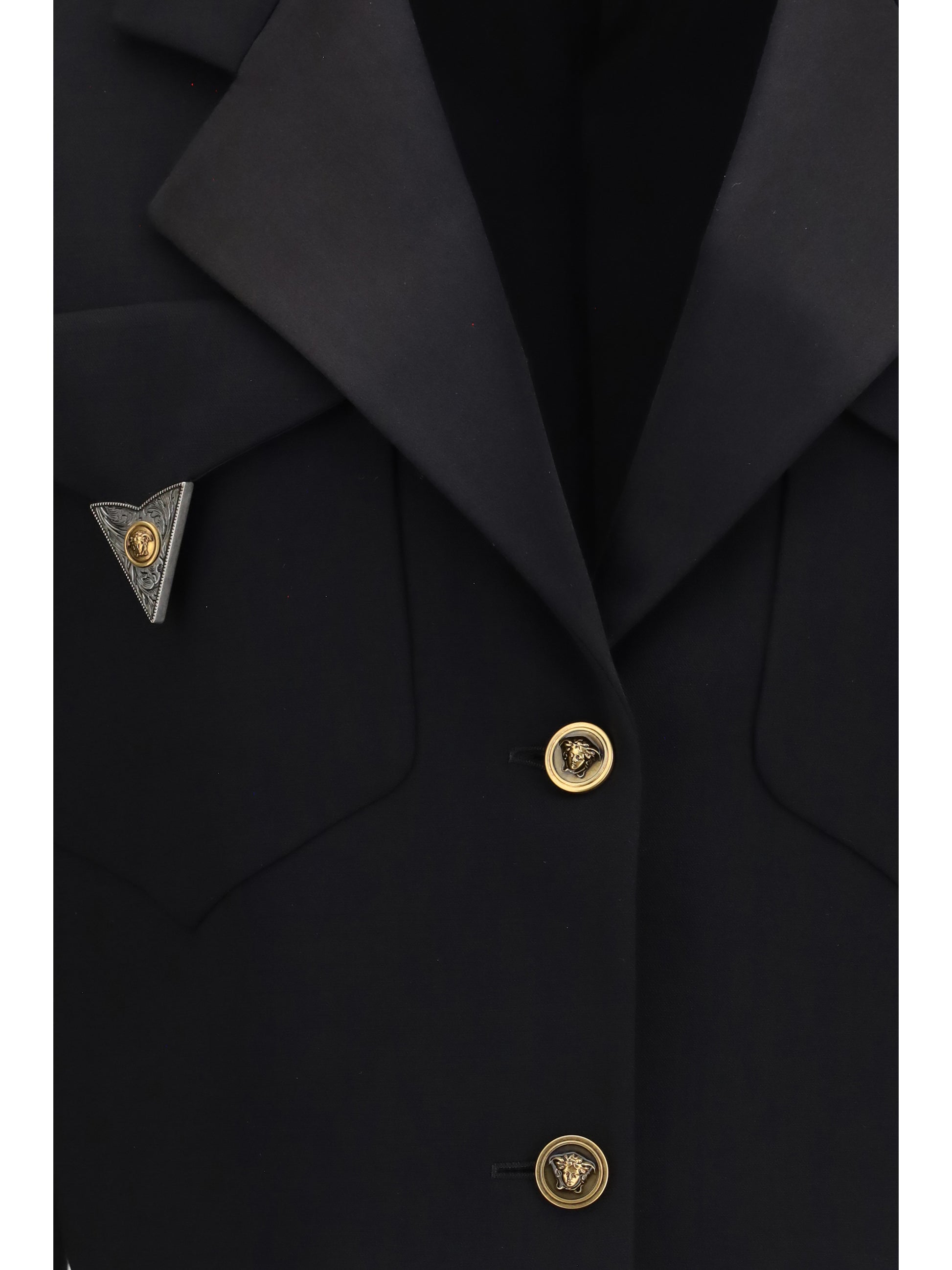 Versace Women Cropped Wool Blazer VERSACE