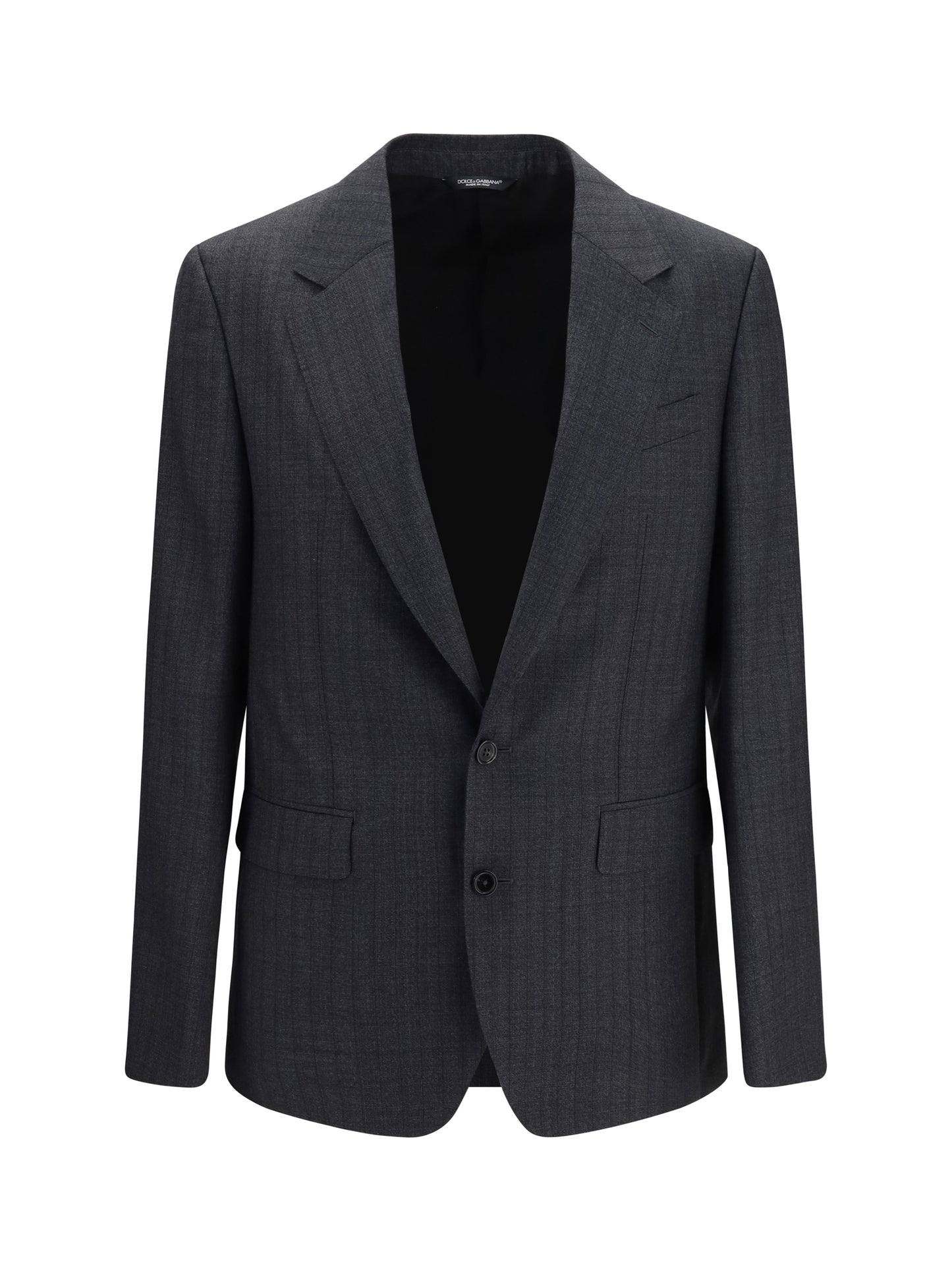 Dolce & Gabbana Men Virgin Wool Single-Breasted Blazer DOLCE & GABBANA