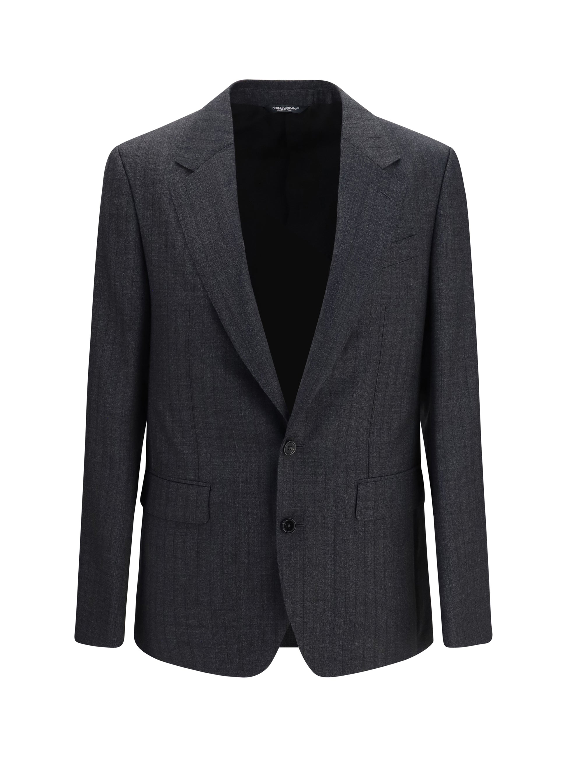 Dolce & Gabbana Men Virgin Wool Single-Breasted Blazer DOLCE & GABBANA