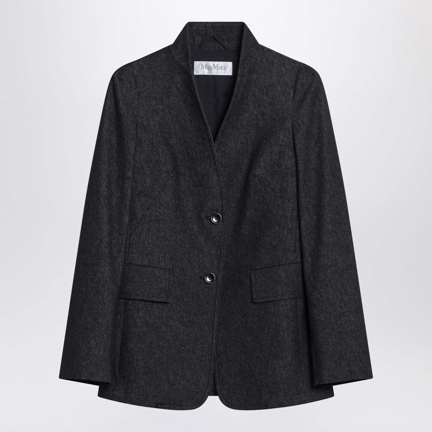 Max Mara Midnight Blue Jacket In Cotton Denim Effect Women MAX MARA