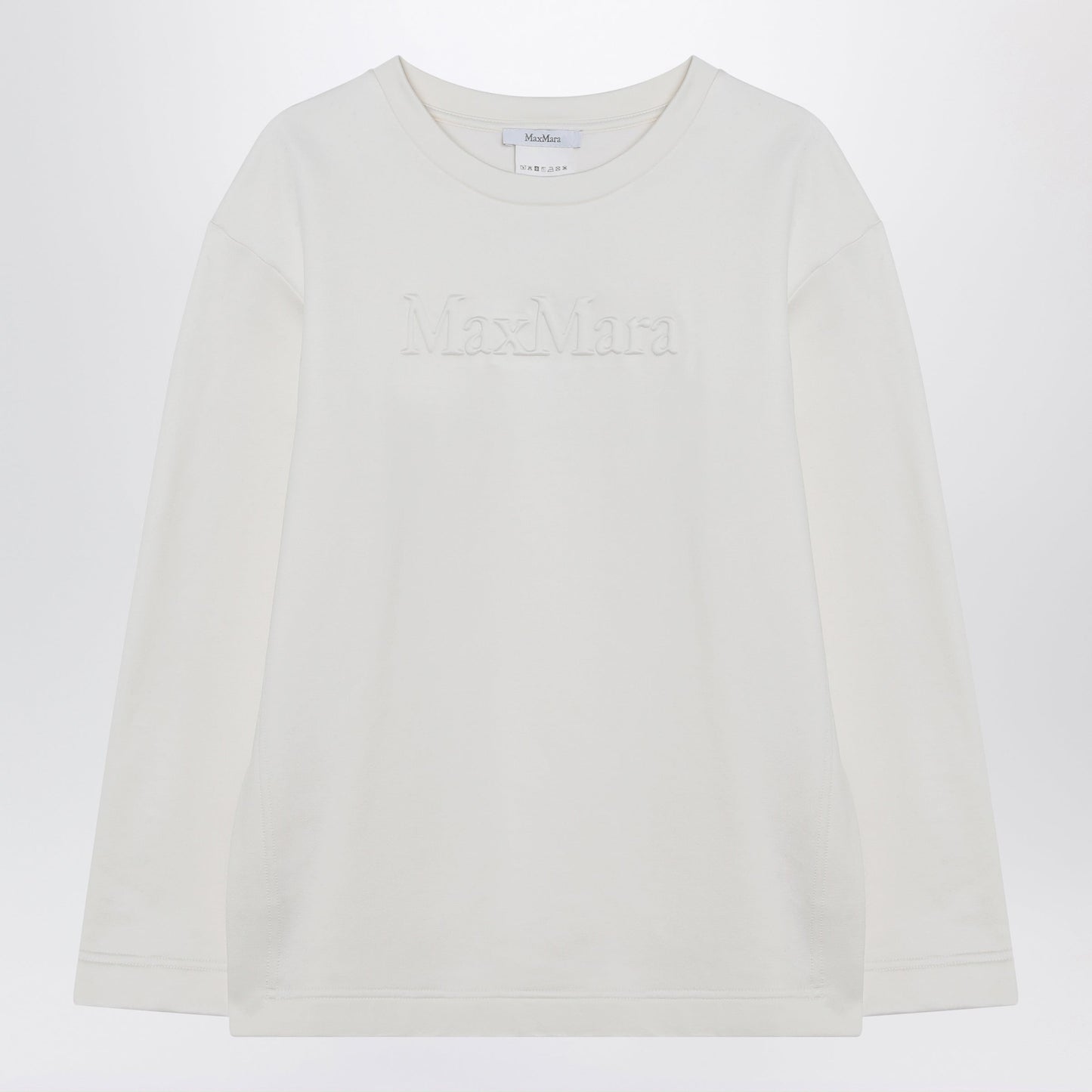 Max Mara White Sweatshirt In Silk Blend Women MAX MARA