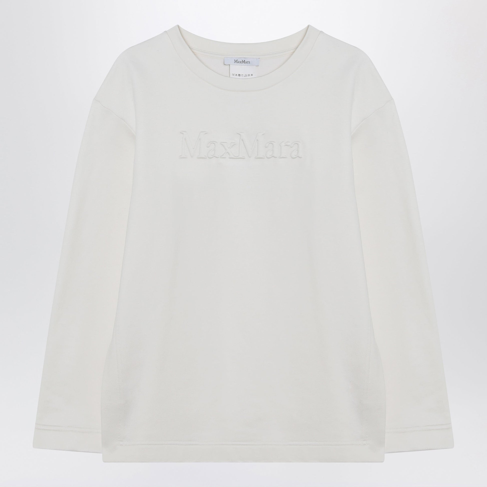 Max Mara White Sweatshirt In Silk Blend Women MAX MARA