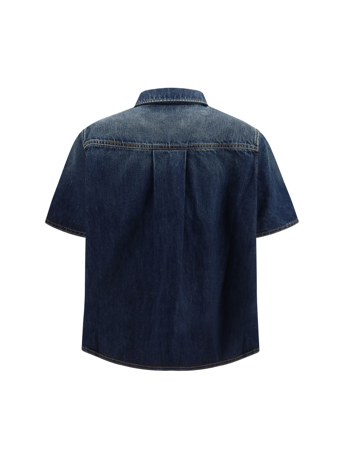 Loewe Women Short Sleeve Denim Trapeze Shirt LOEWE