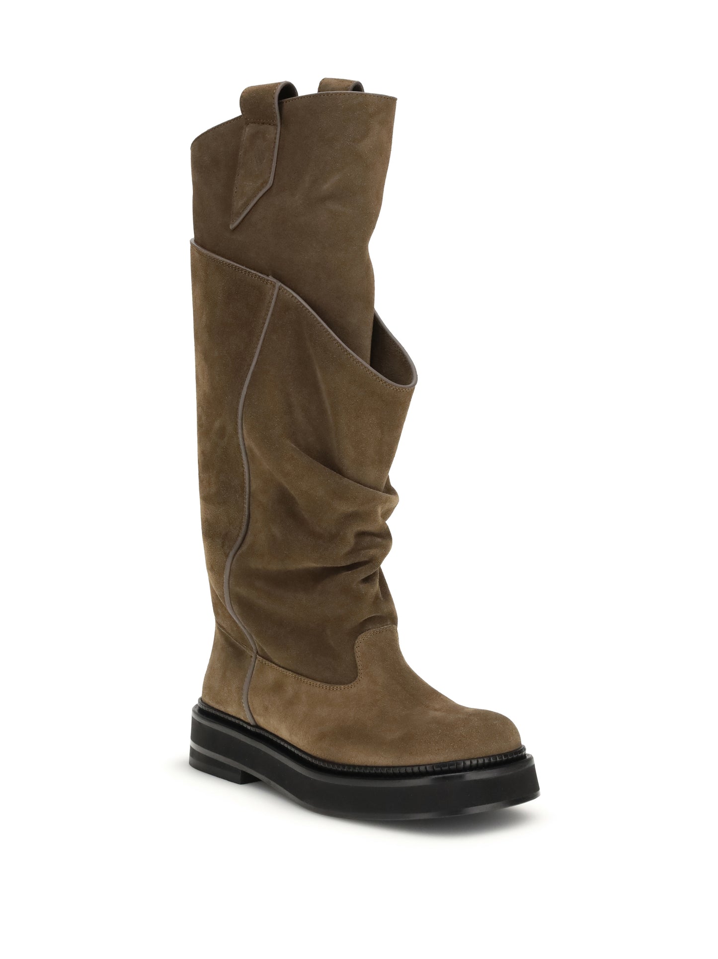 The Attico Women La Passeggiata Suede Boots THE ATTICO
