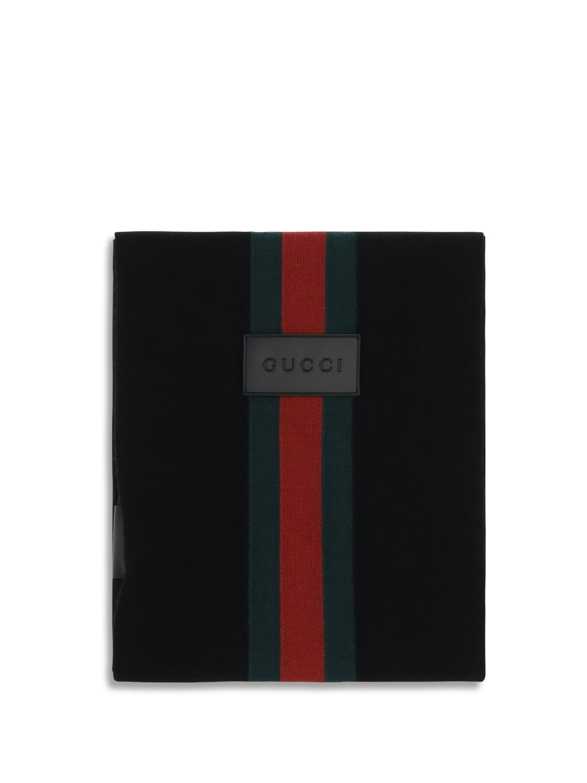 Gucci Men Wool Scarf With Web Stripe GUCCI