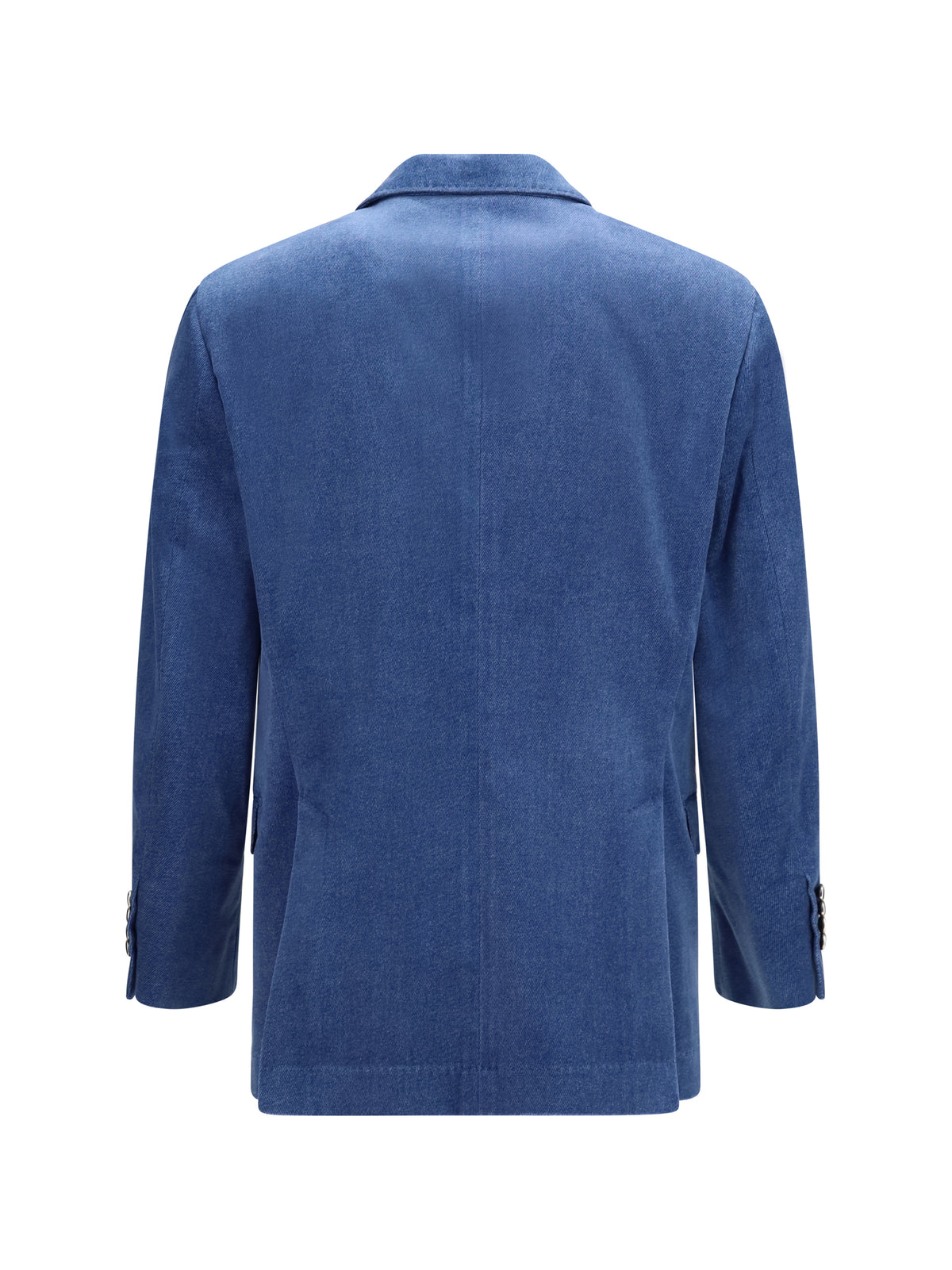 Brunello Cucinelli Men Denim-Effect Tailored Blazer BRUNELLO CUCINELLI