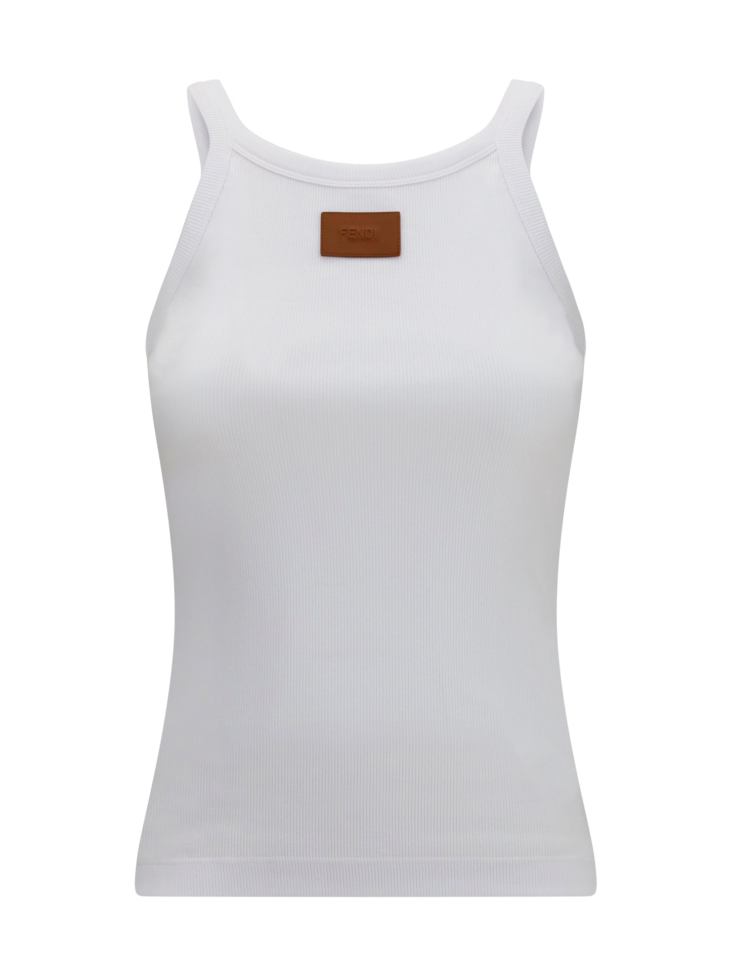 Fendi Women Ribbed Cotton Tank Top FENDI