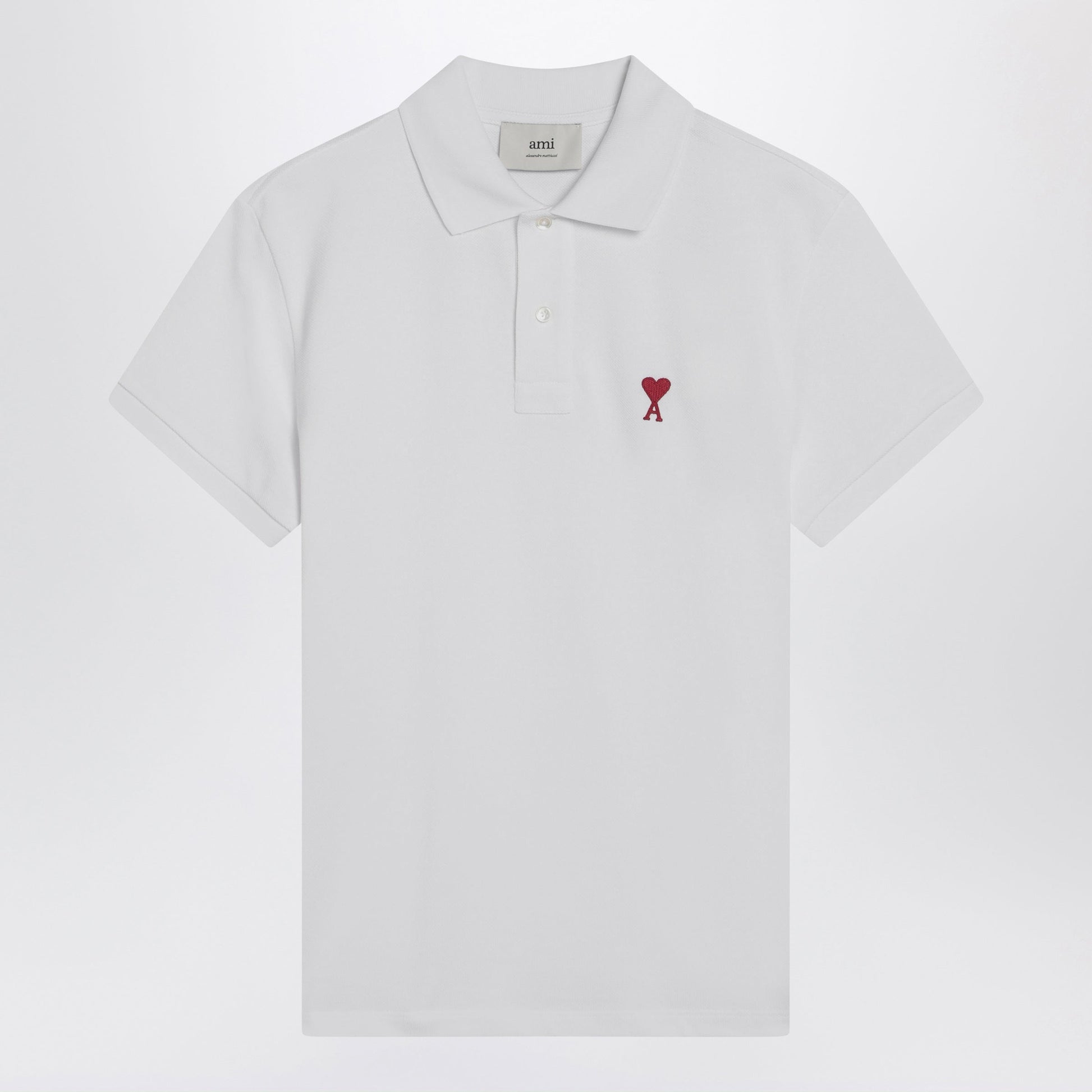 Ami Paris White Ami De Cå“Ur Polo Shirt Women AMI PARIS