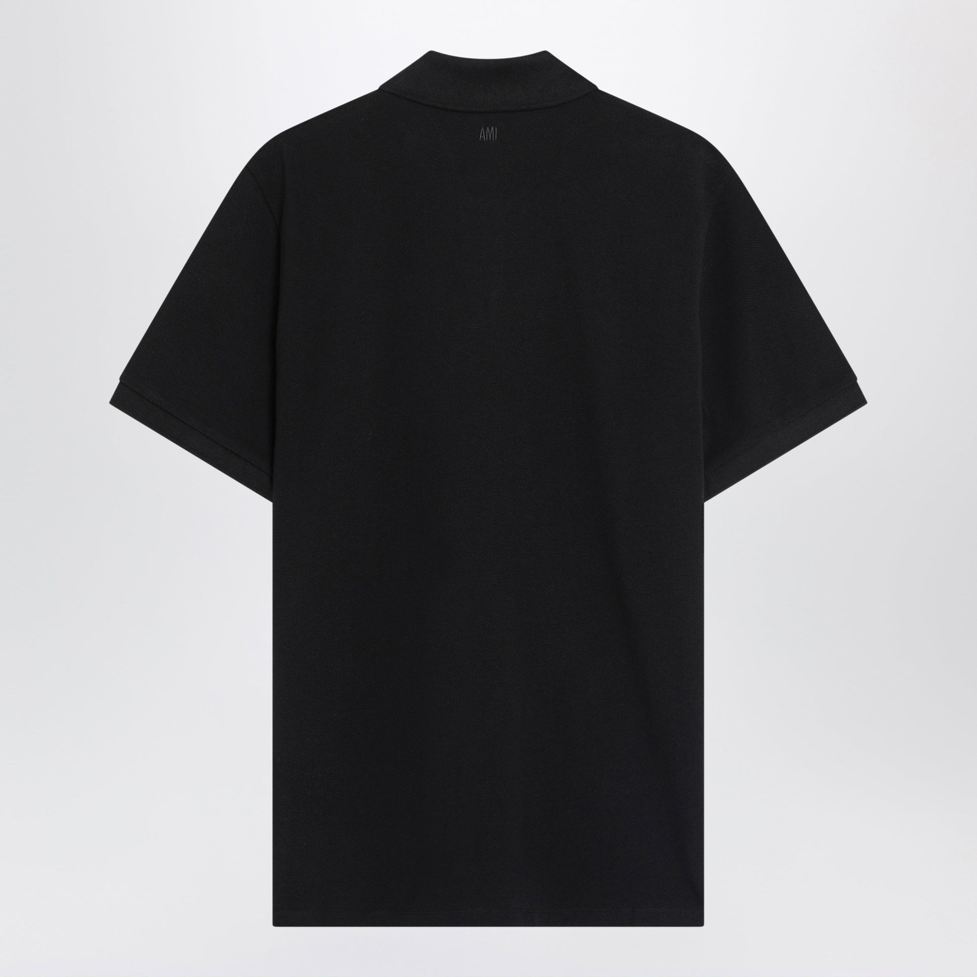 Ami Paris Black Ami De Coeur Polo Shirt Men AMI PARIS