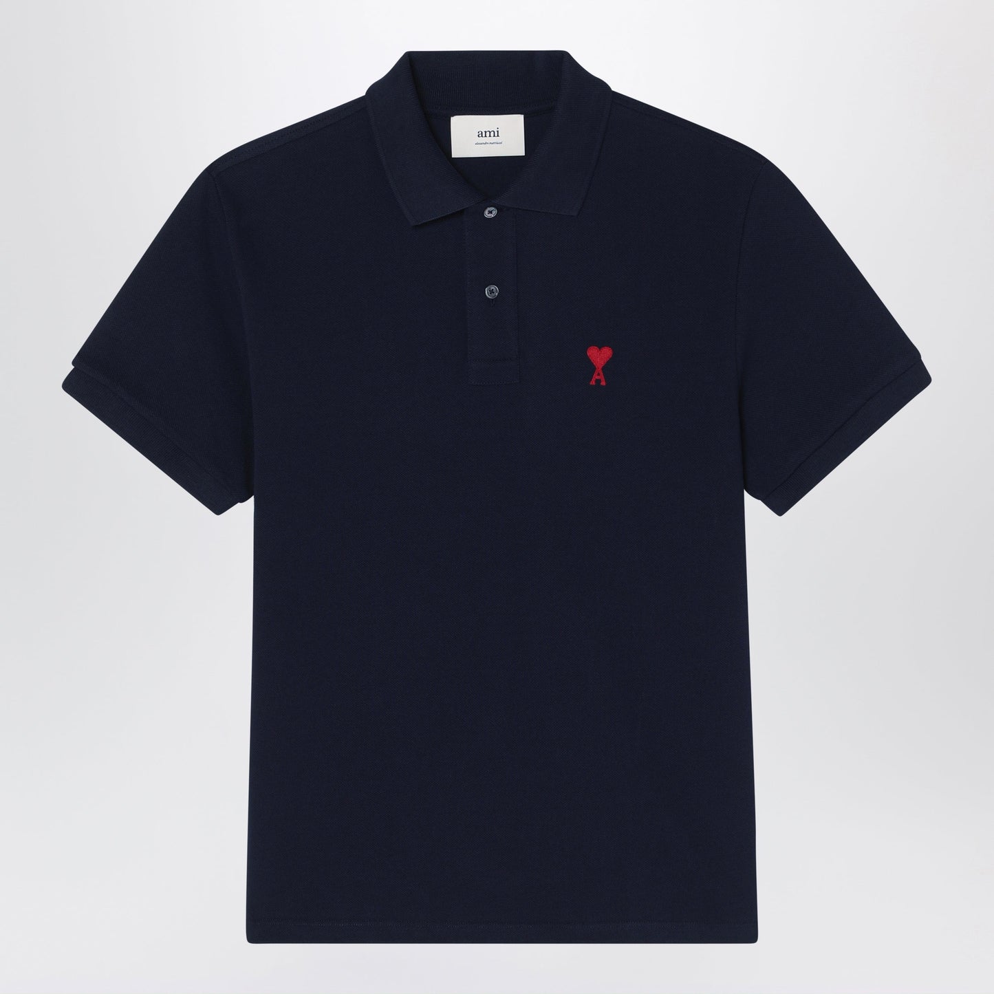 Ami Paris Midnight Blue Ami De Coeur Polo Shirt Men AMI PARIS