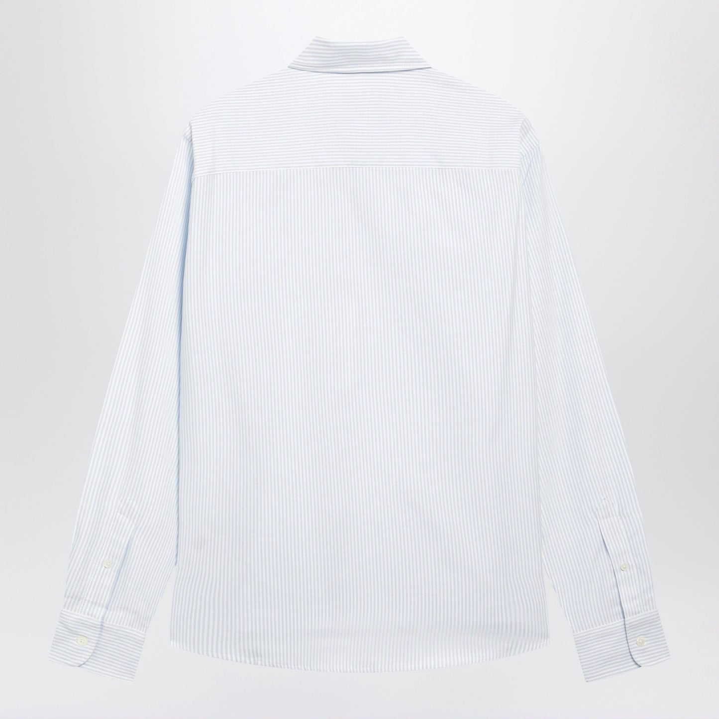 Ami Paris Light Blue And White Striped Ami De Coeur Shirt Women AMI PARIS