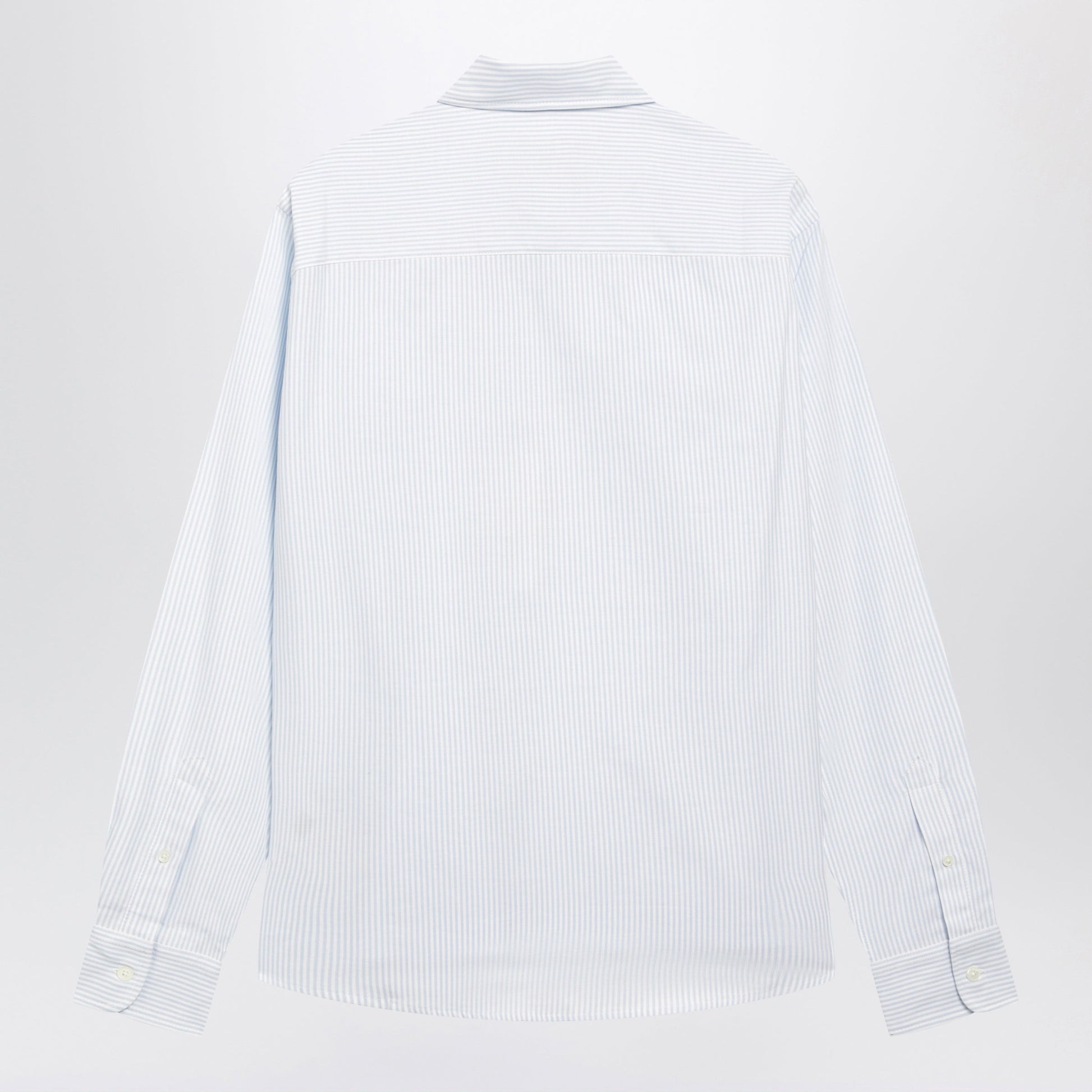 Ami Paris Light Blue And White Striped Ami De Coeur Shirt Women AMI PARIS