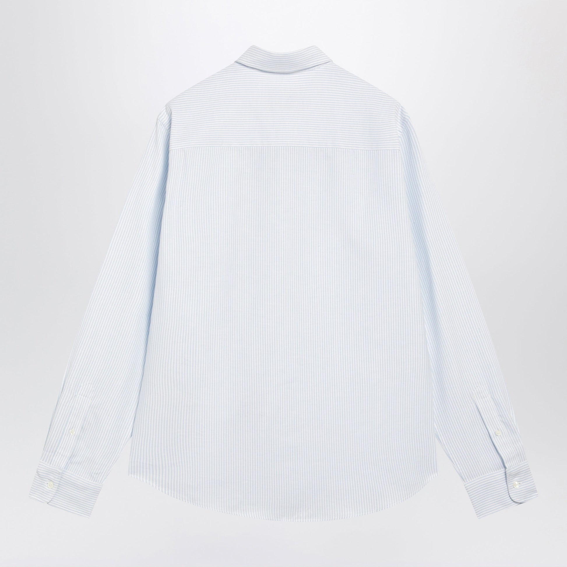 Ami Paris Light Blue/White Striped Ami De Coeur Shirt Men AMI PARIS