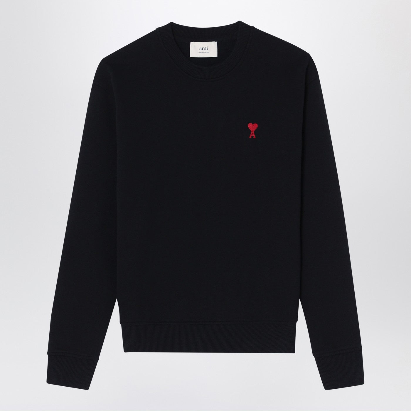 Ami Paris Black Ami De Coeur Sweatshirt Men AMI PARIS