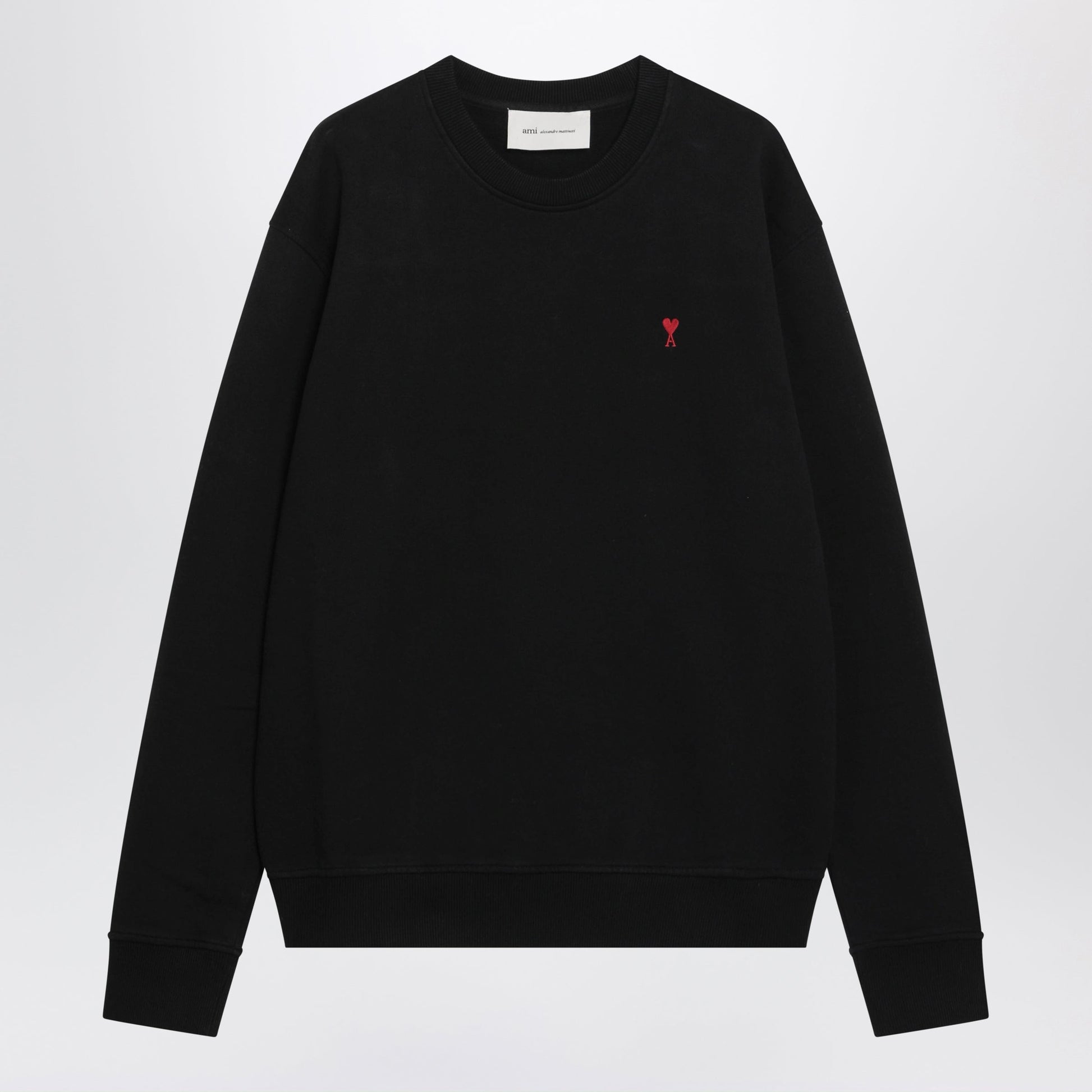 Ami Paris Black Ami De Coeur Sweatshirt Men AMI PARIS