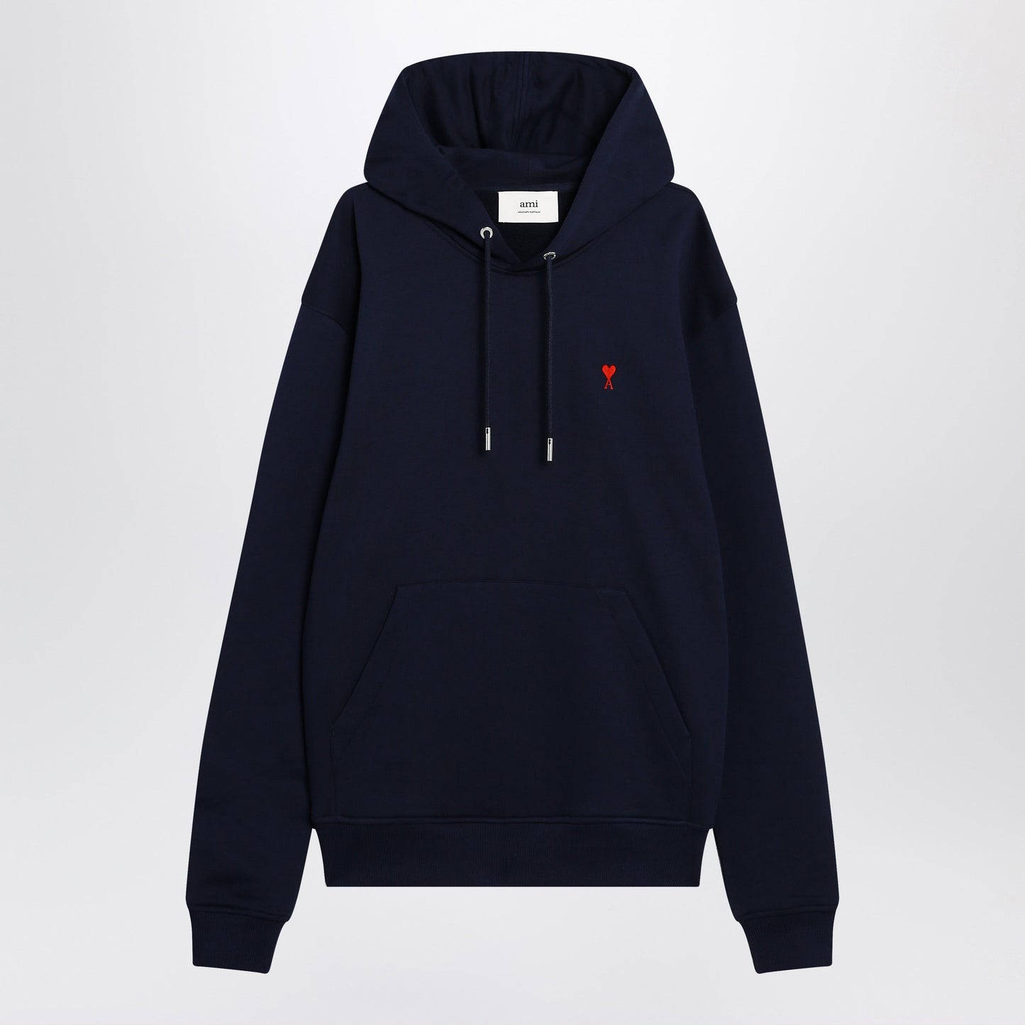 Ami Paris Night Blue Ami De Coeur Hoodie Men AMI PARIS