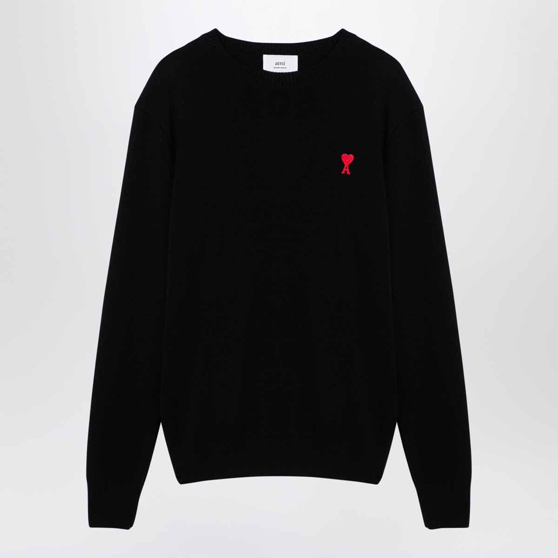 Ami Paris Black Ami De Coeur Sweater Women AMI PARIS