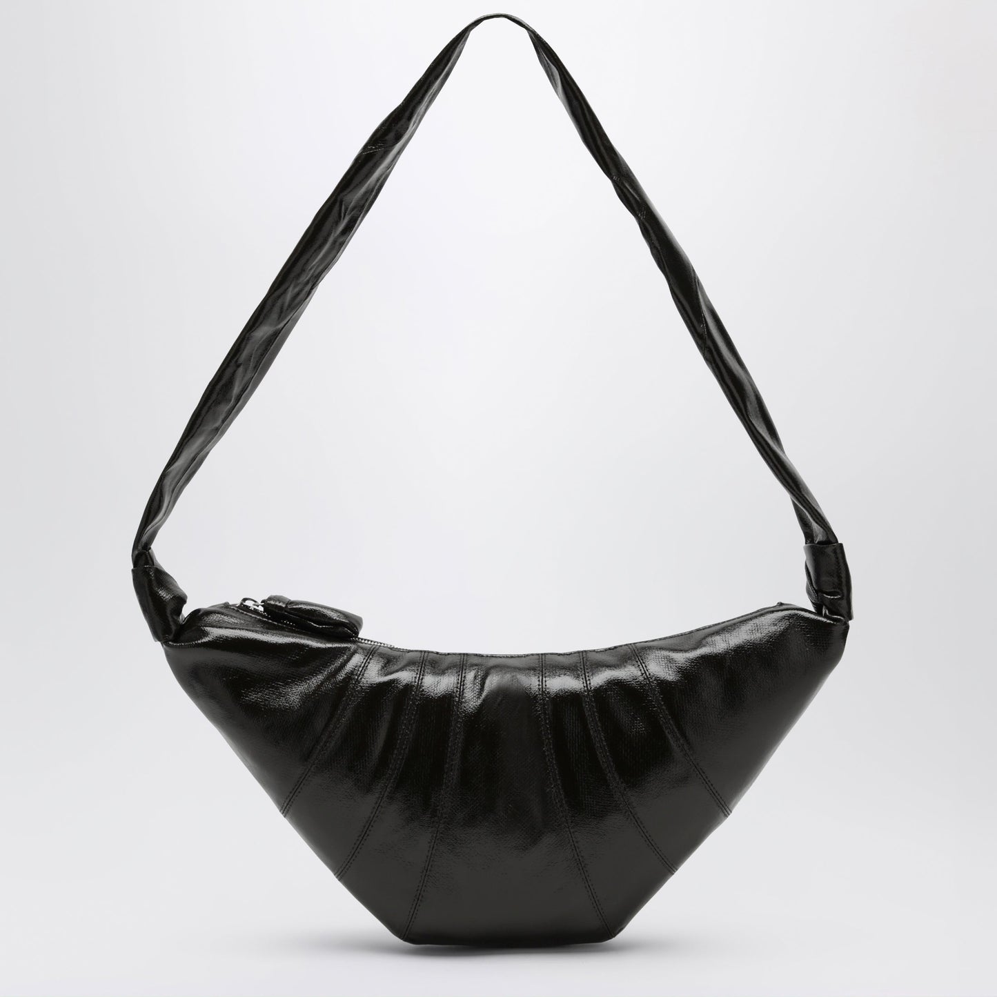 Lemaire Medium Croissant Bag In Dark Green Coated Cotton Women LEMAIRE